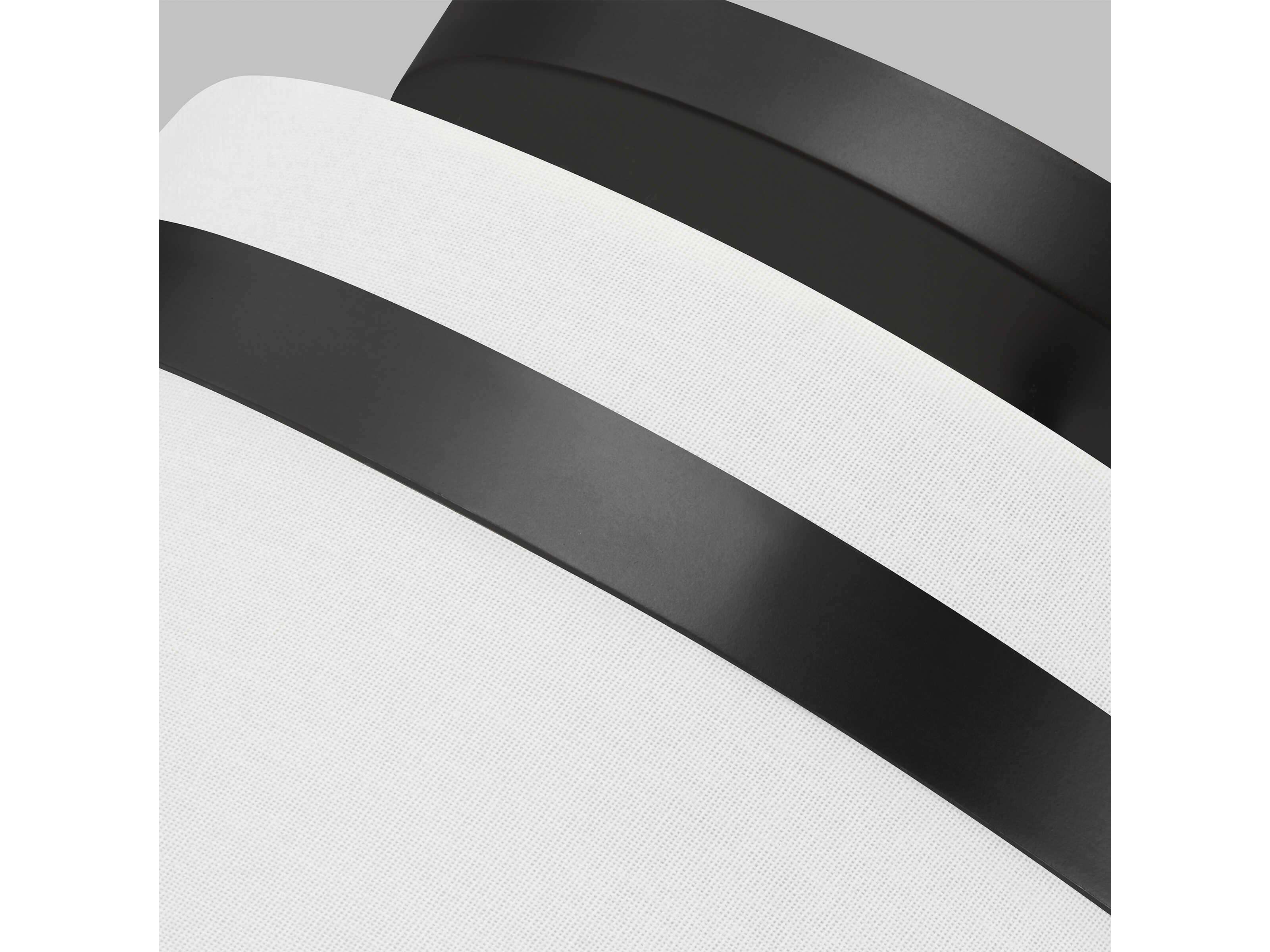 Visual Comfort Studio Cordtlandt 3-Light Aged Iron Black Drum Flush Mount