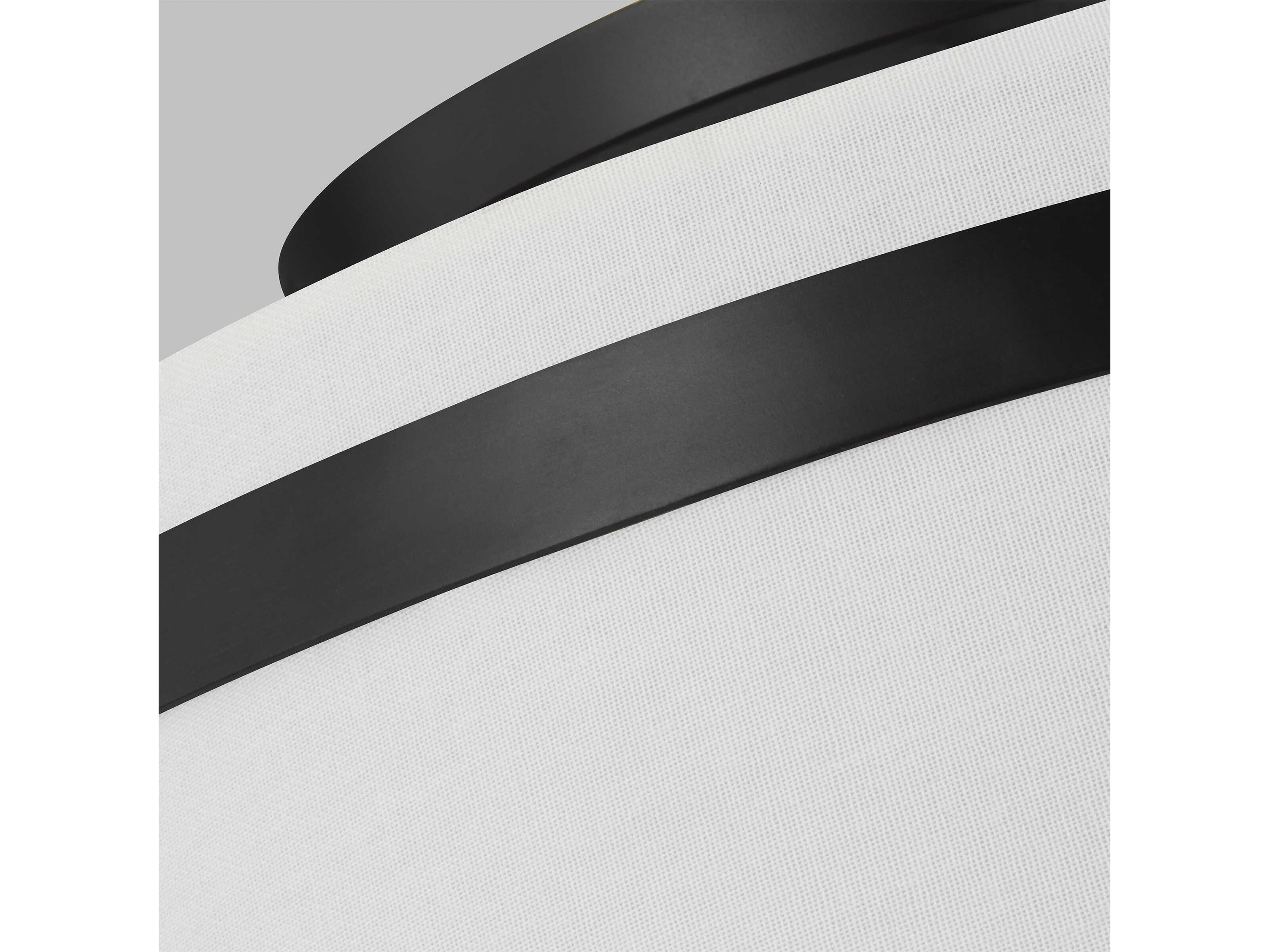 Visual Comfort Studio Cordtlandt 3-Light Aged Iron Black Drum Flush Mount