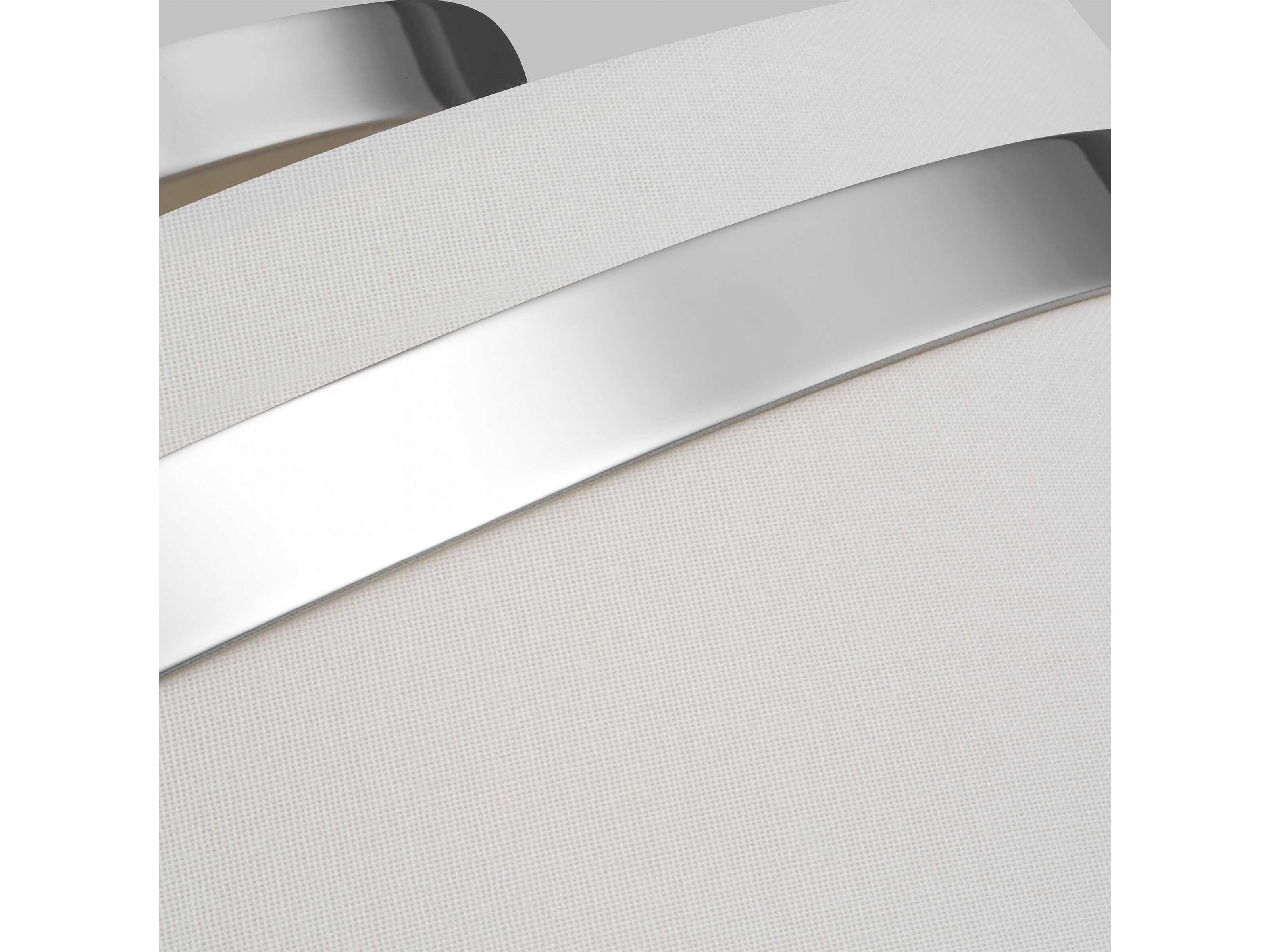 Visual Comfort Studio Cordtlandt 3-Light Polished Nickel Drum Flush Mount