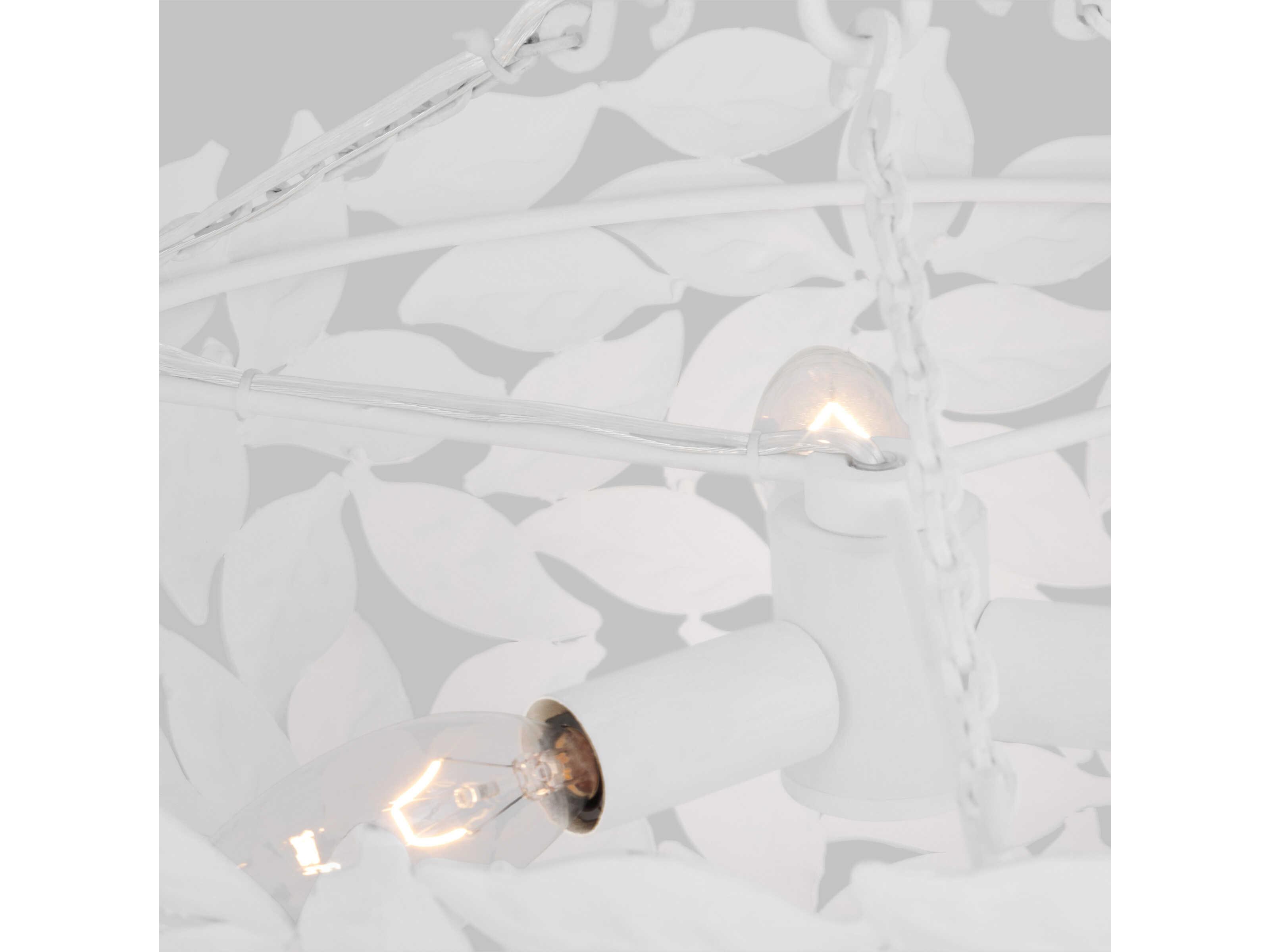 Visual Comfort Studio Kelan 3-Light Textured White Bowl Semi Flush Mount