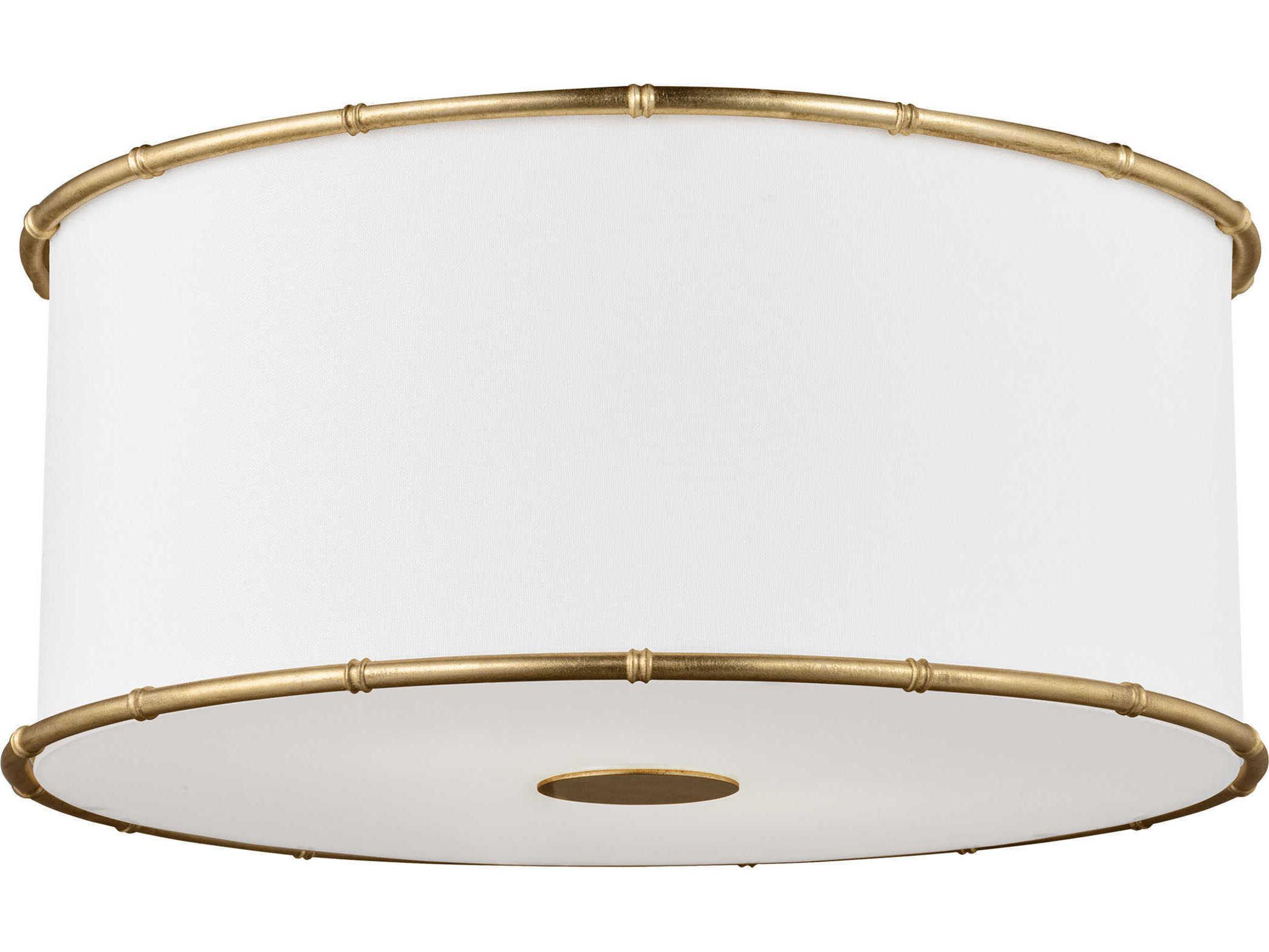 Visual Comfort Studio Aldric 2-Light Gild Gold Drum Flush Mount