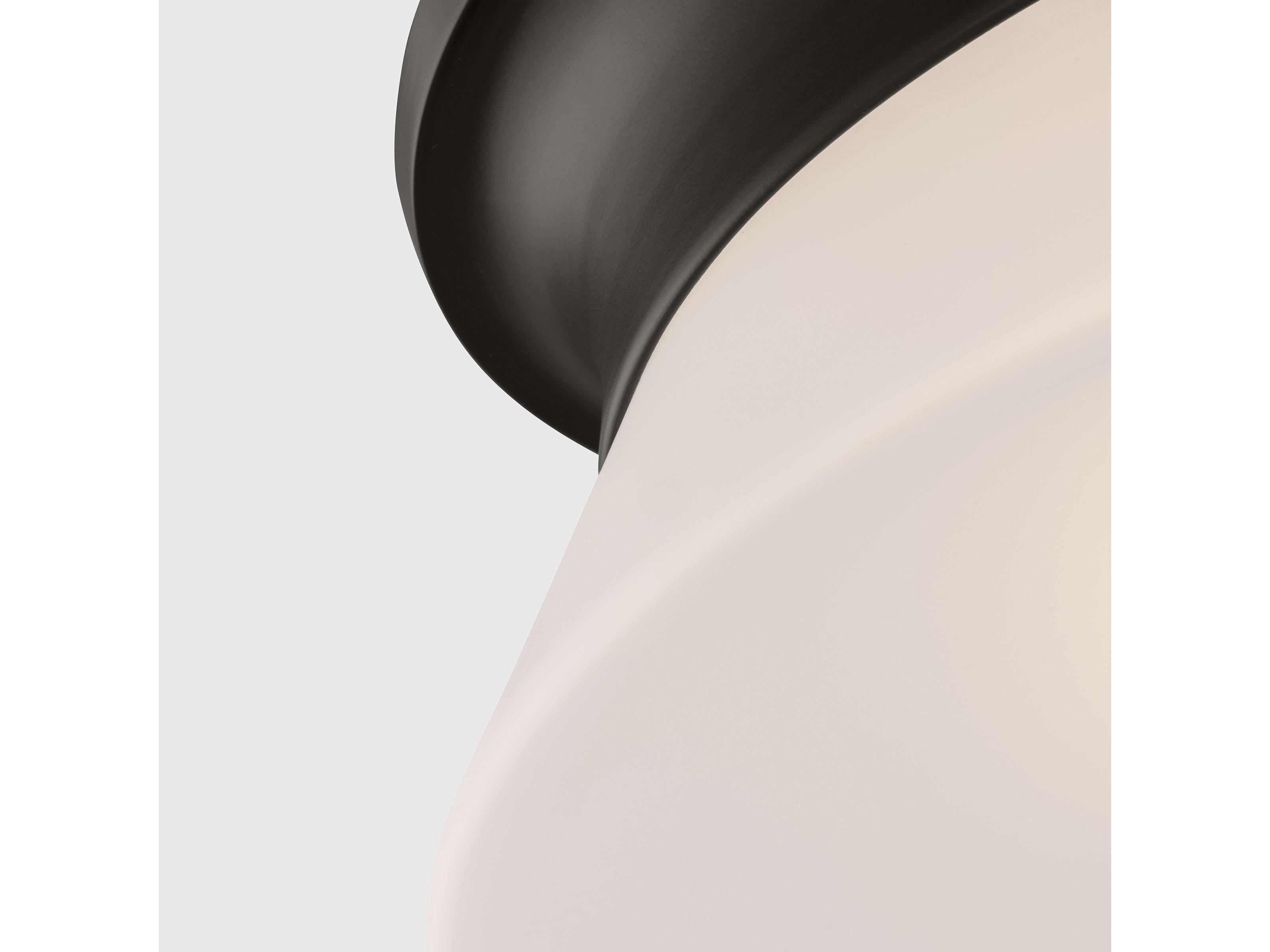 Visual Comfort Studio Panos 2-Light Aged Iron Black Round Flush Mount