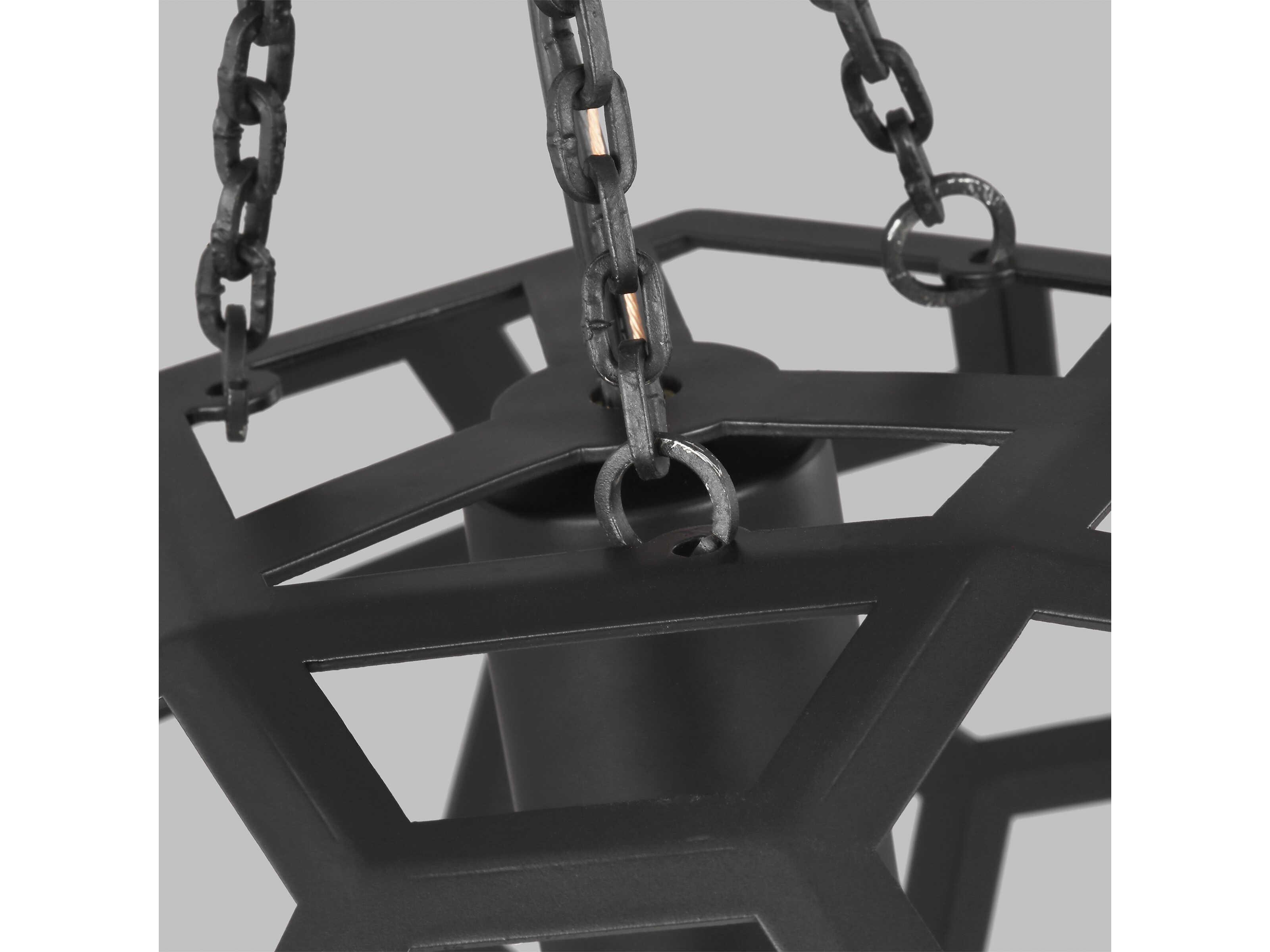 Visual Comfort Studio Feccetta 1-Light Midnight Black Geometric Mini Pendant