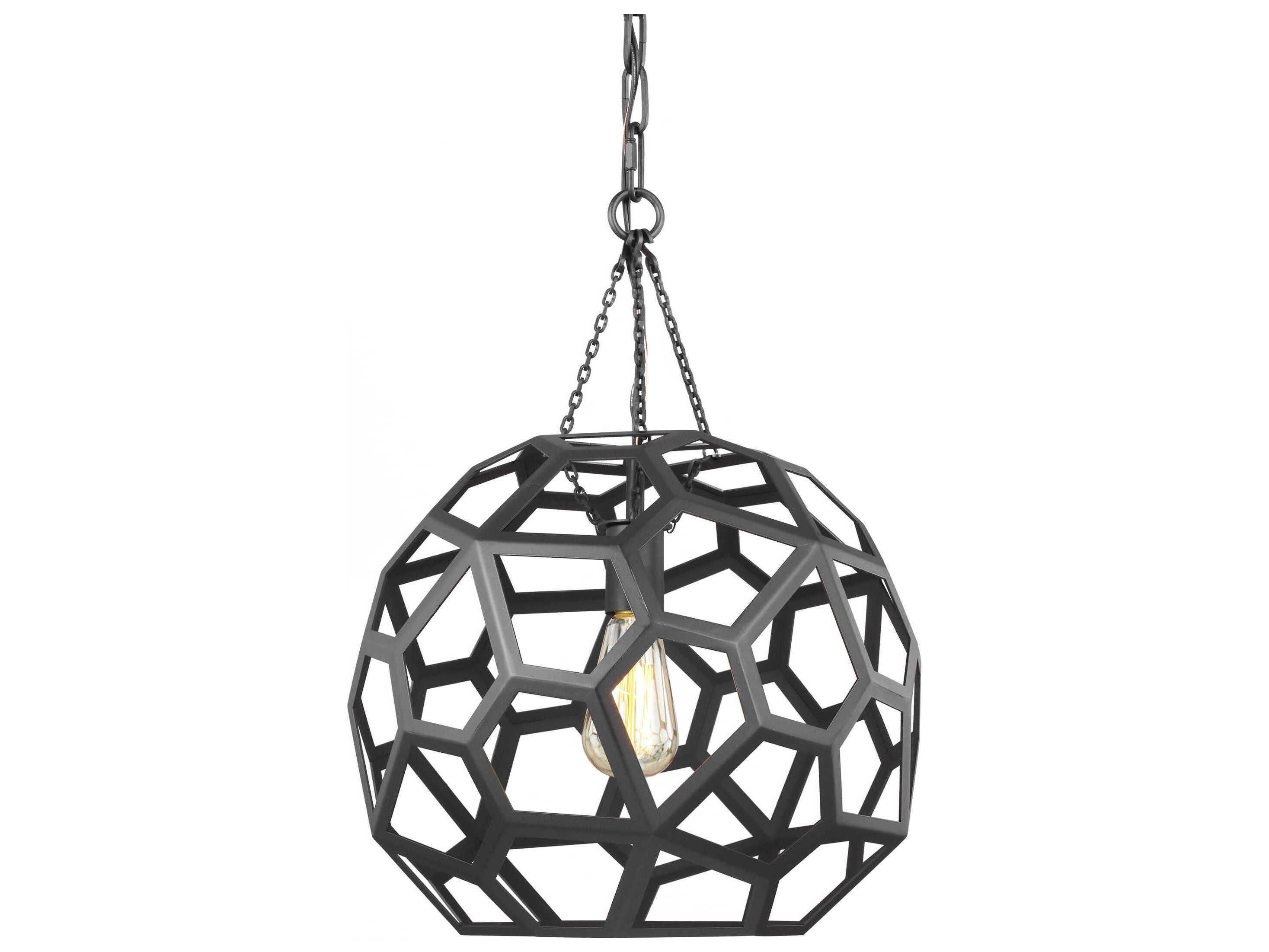Visual Comfort Studio Feccetta 1-Light Midnight Black Geometric Pendant