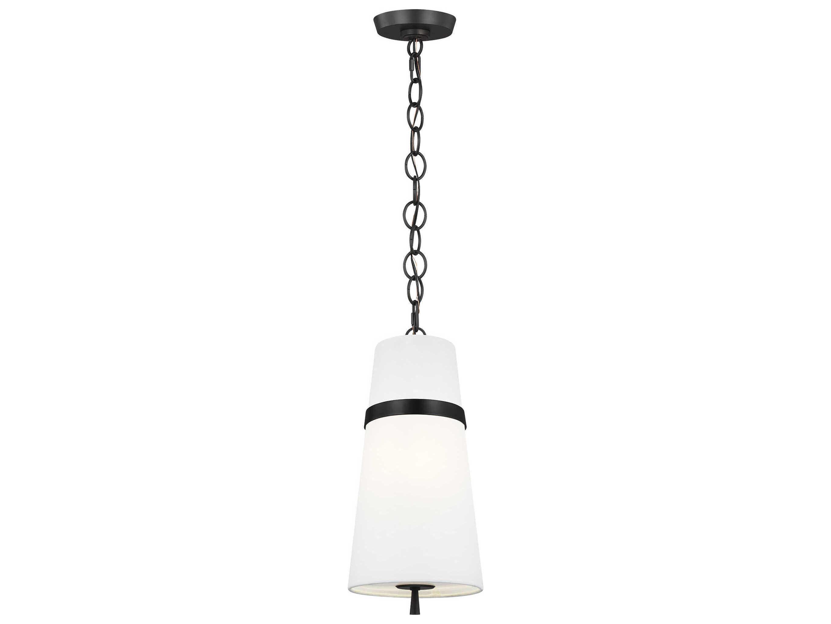 Visual Comfort Studio Cordtlandt 1-Light Aged Iron Black Mini Pendant