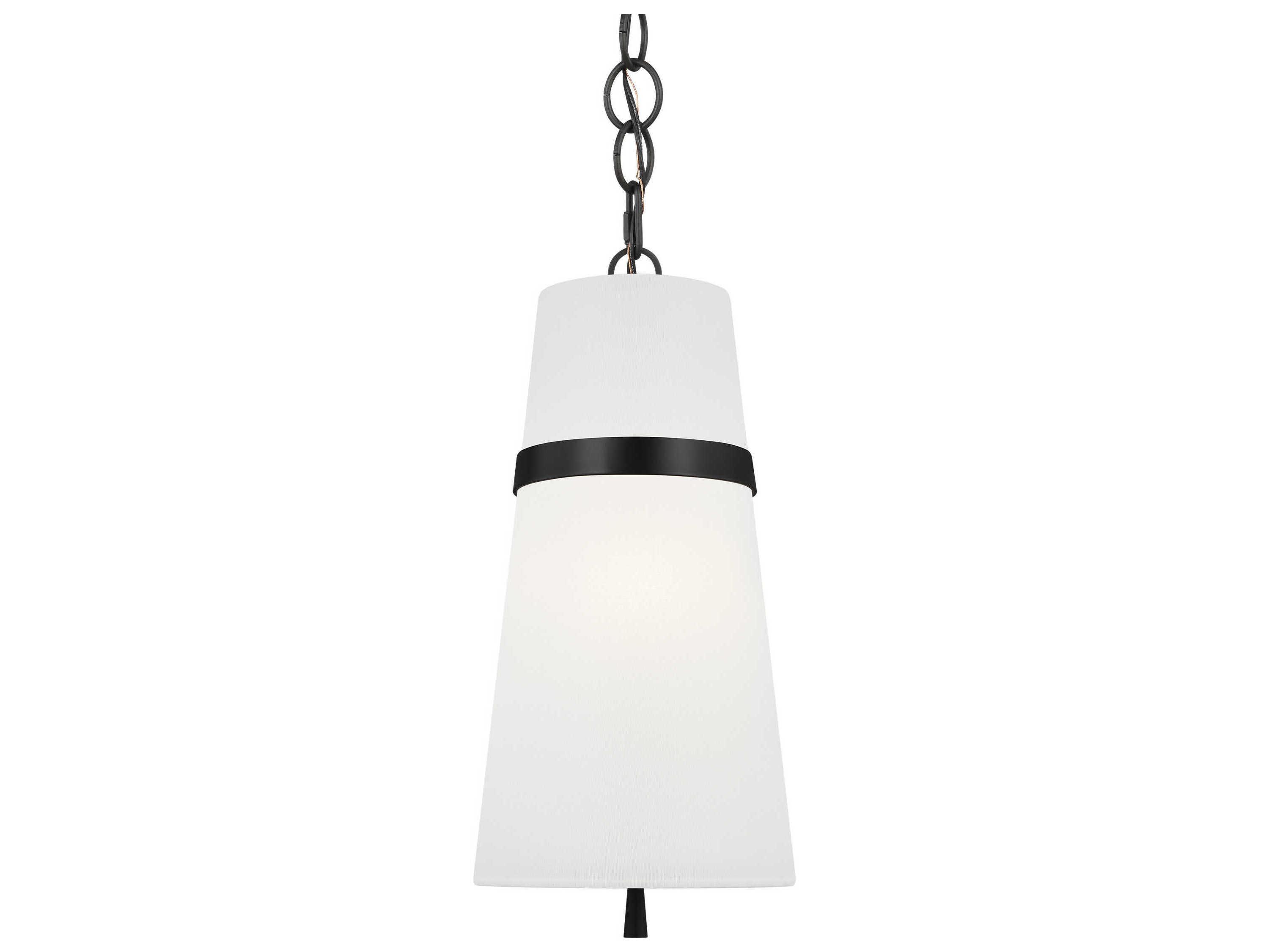 Visual Comfort Studio Cordtlandt 1-Light Aged Iron Black Mini Pendant
