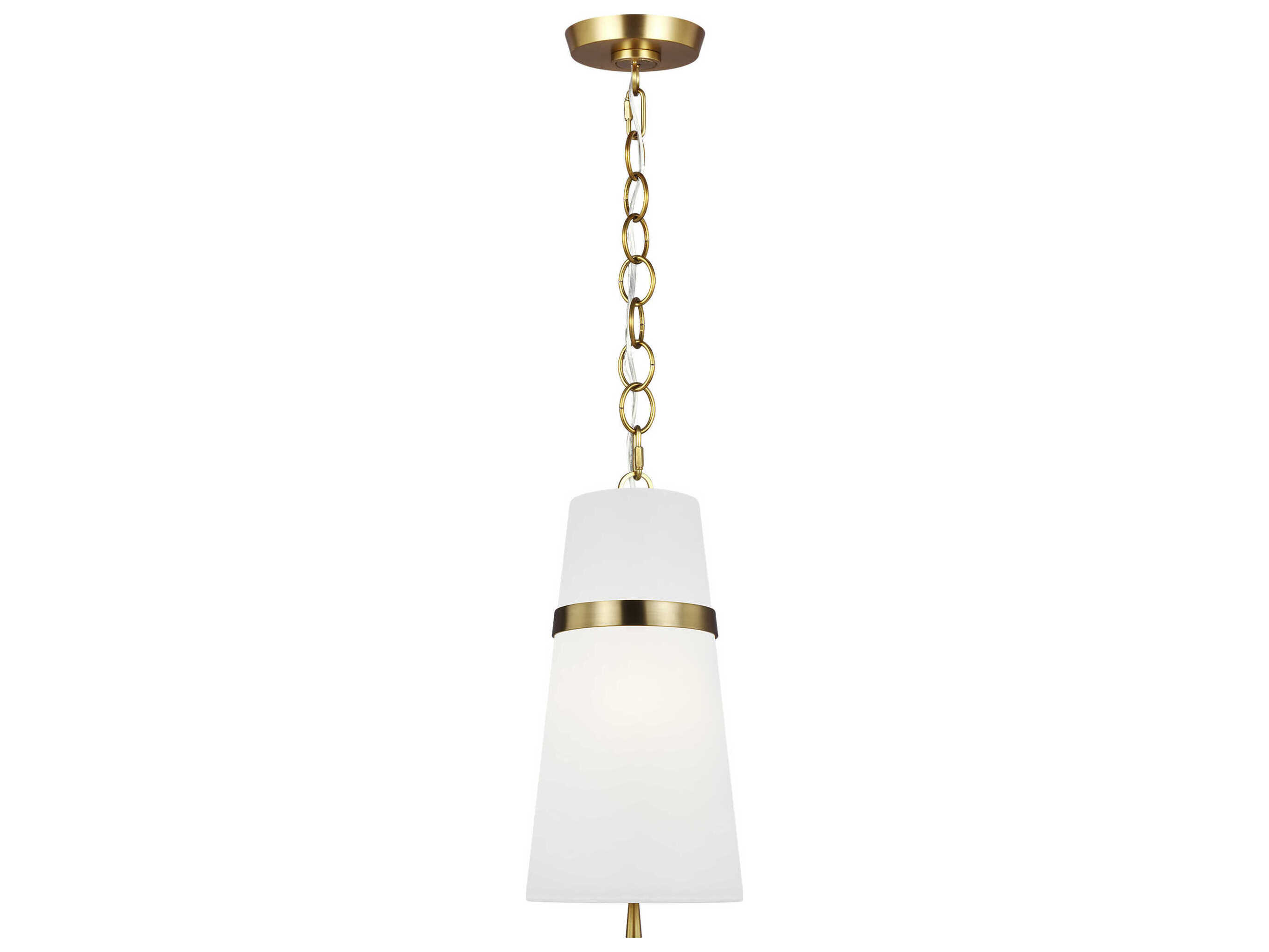 Visual Comfort Studio Cordtlandt 1-Light Burnished Brass Mini Pendant