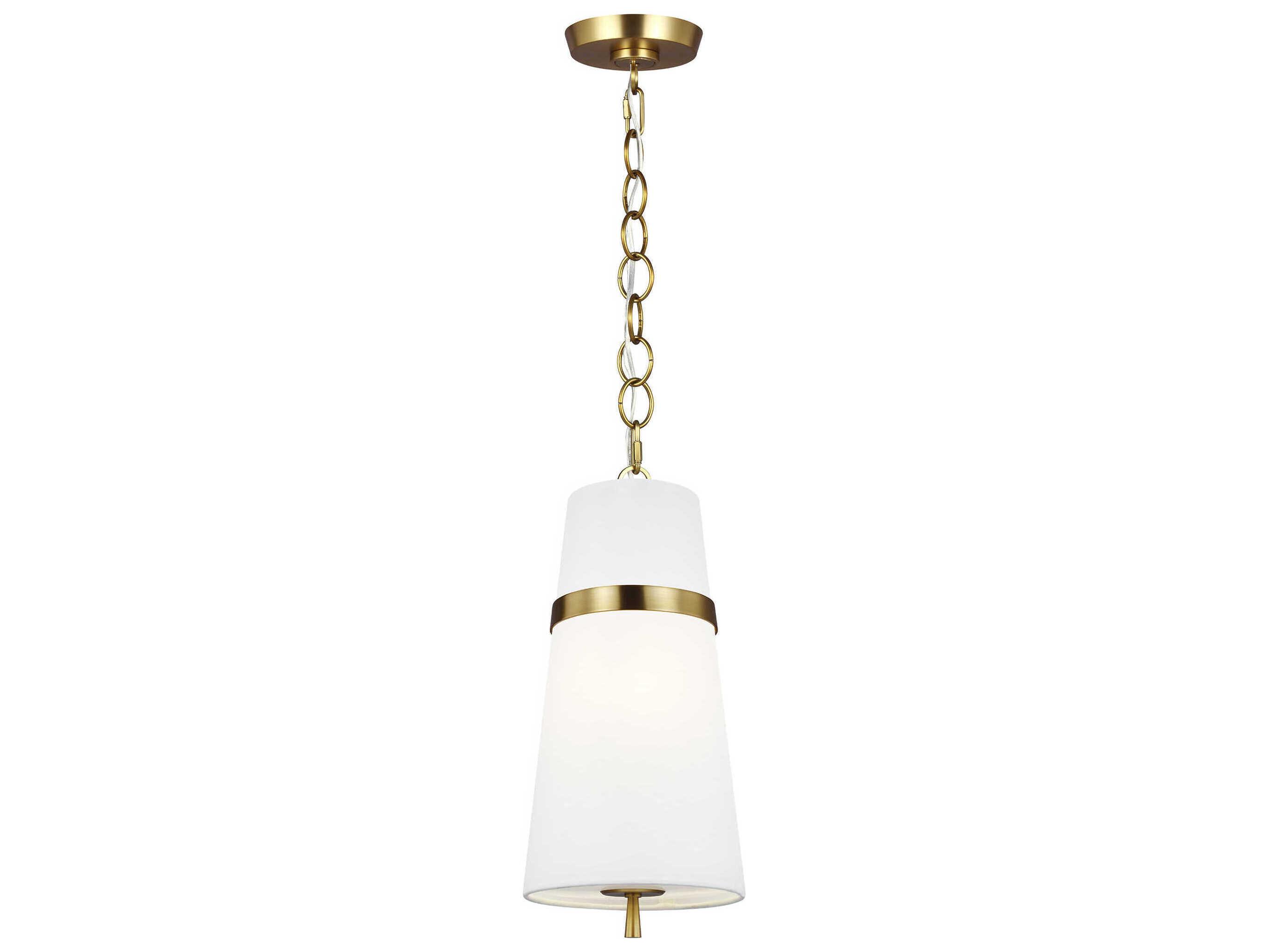 Visual Comfort Studio Cordtlandt 1-Light Burnished Brass Mini Pendant
