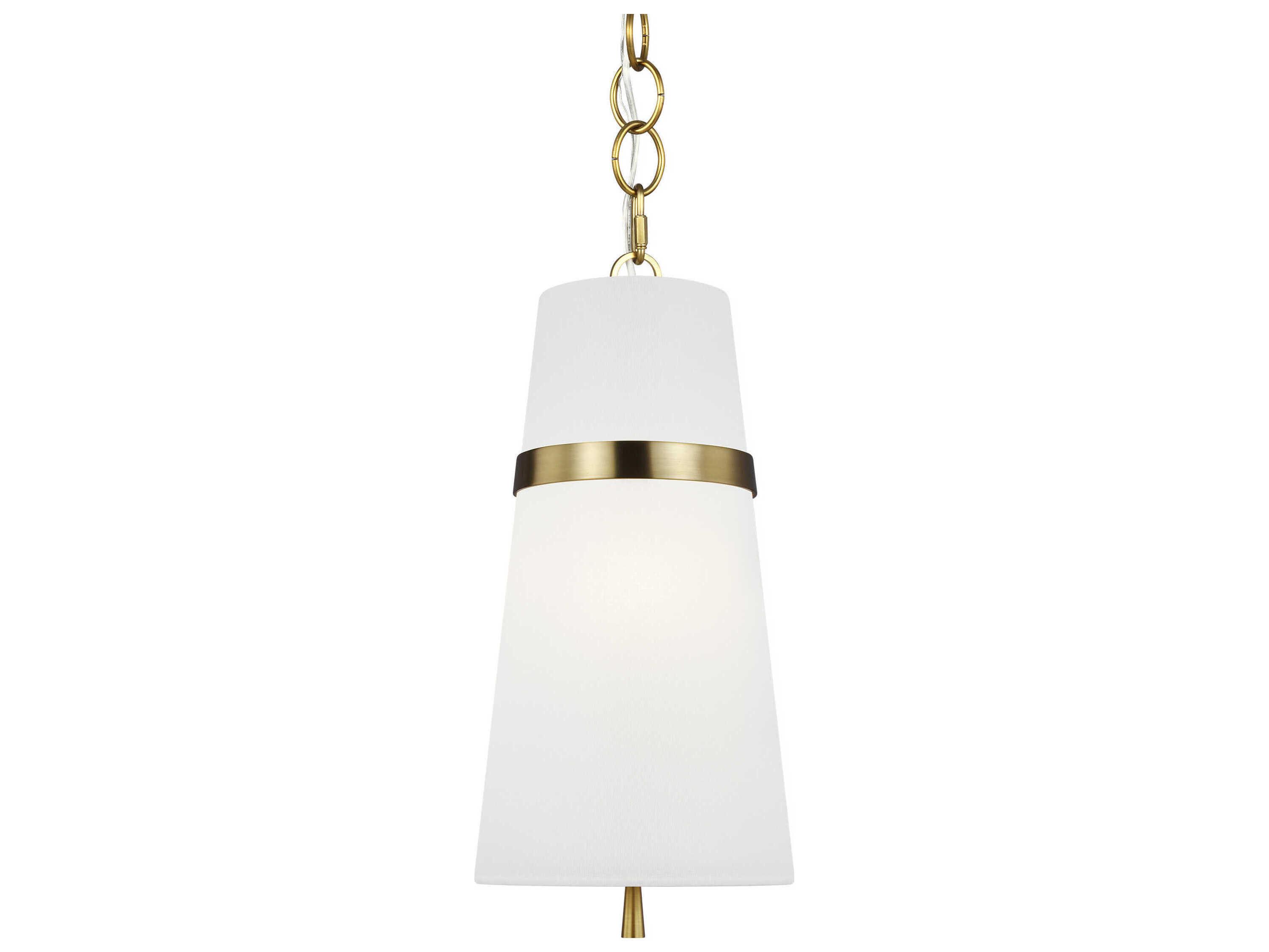 Visual Comfort Studio Cordtlandt 1-Light Burnished Brass Mini Pendant