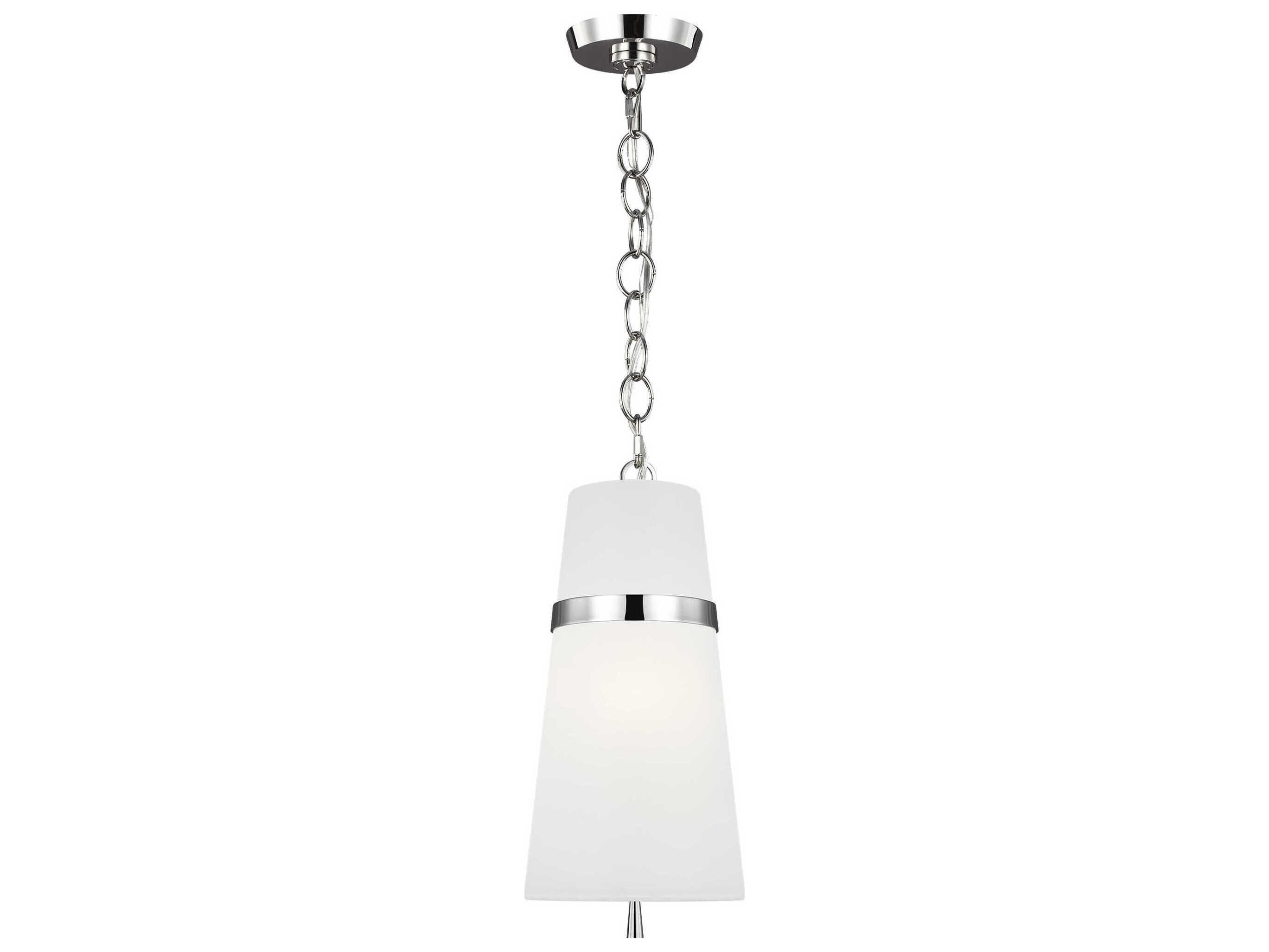 Visual Comfort Studio Cordtlandt 1-Light Polished Nickel Mini Pendant