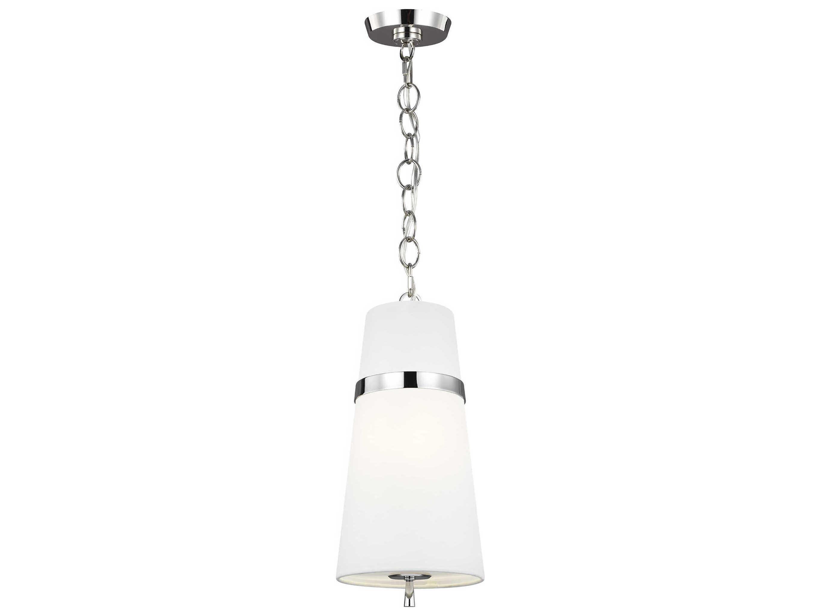 Visual Comfort Studio Cordtlandt 1-Light Polished Nickel Mini Pendant