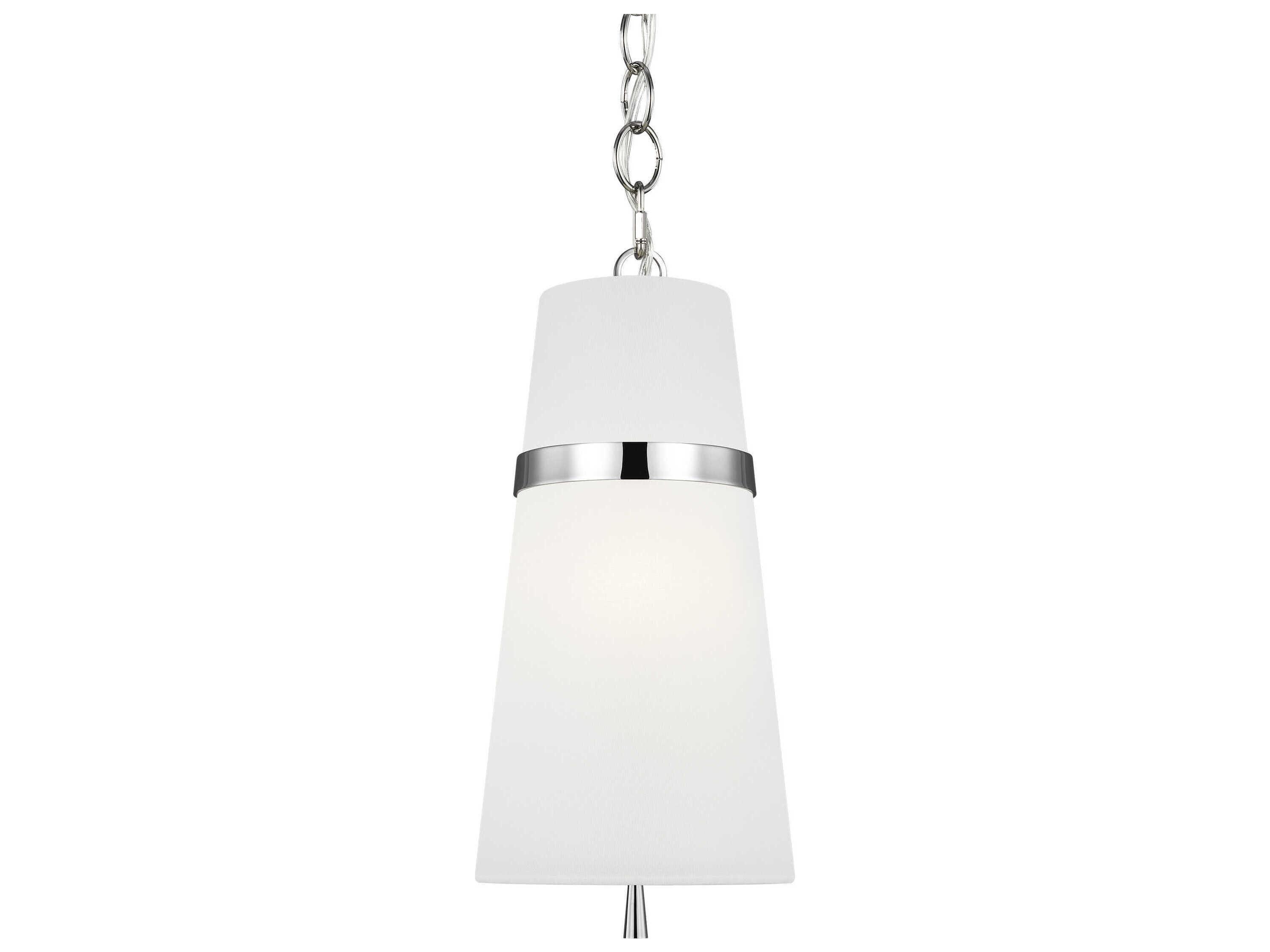 Visual Comfort Studio Cordtlandt 1-Light Polished Nickel Mini Pendant