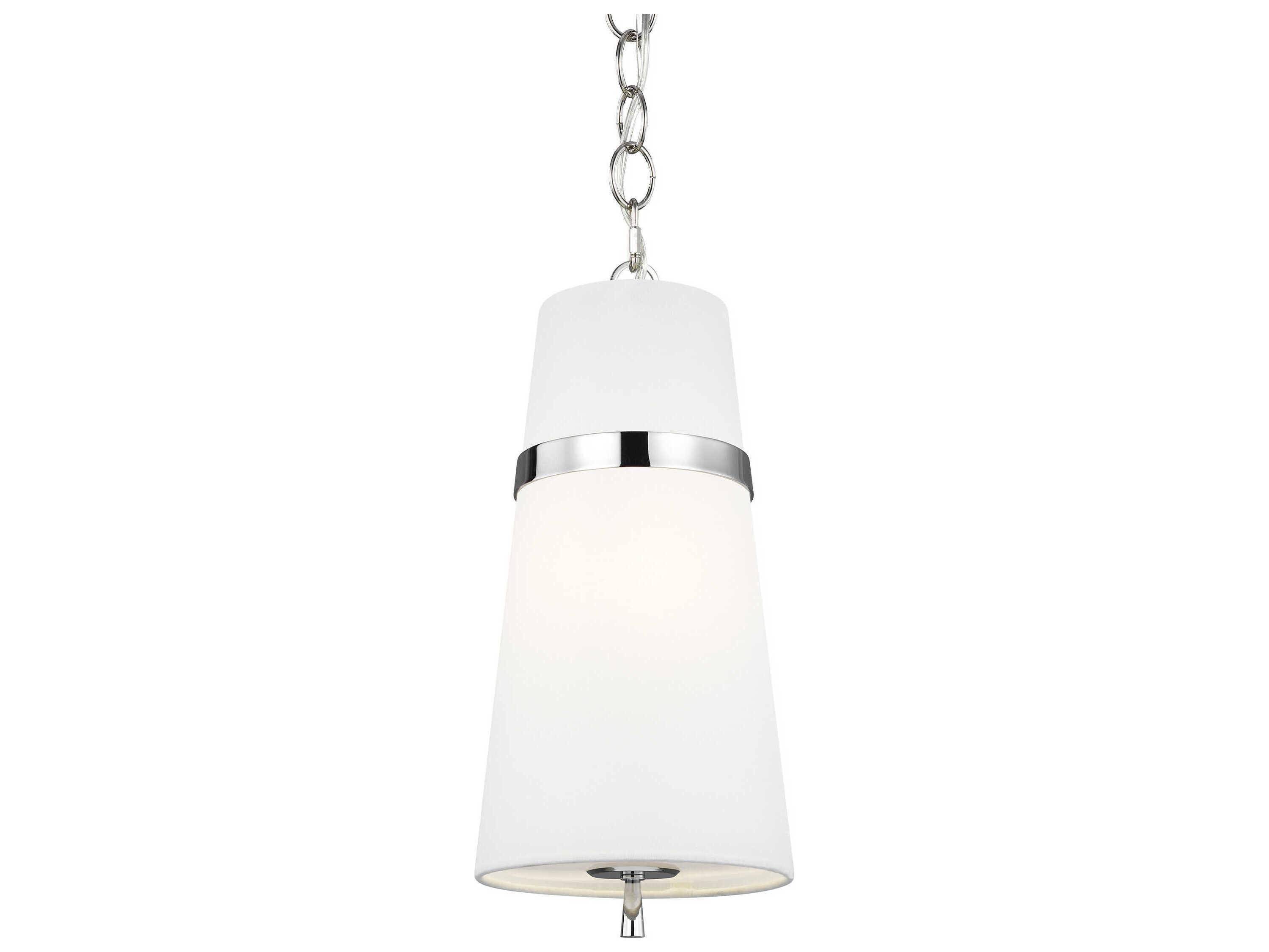 Visual Comfort Studio Cordtlandt 1-Light Polished Nickel Mini Pendant