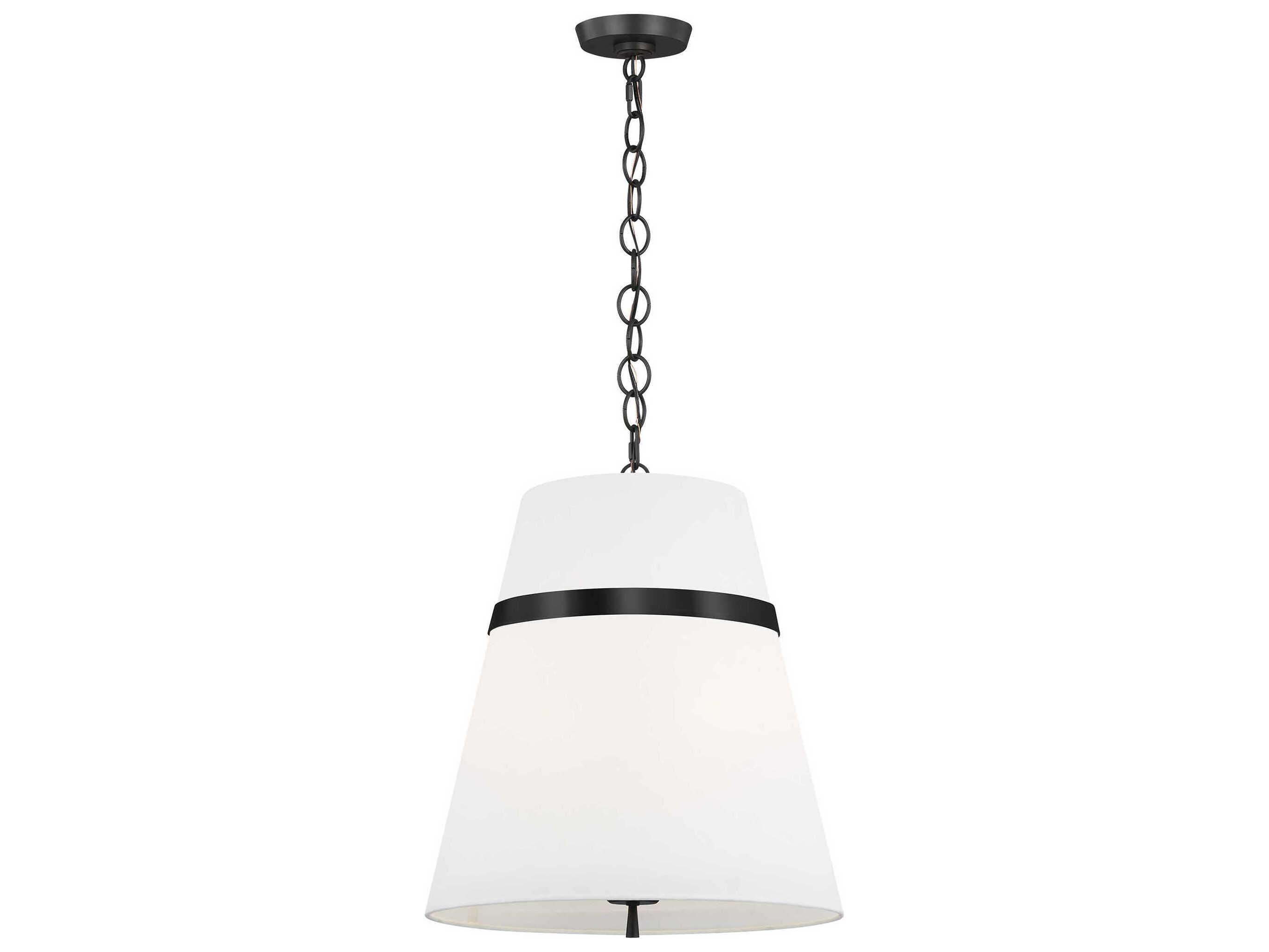 Visual Comfort Studio Cordtlandt 3-Light Aged Iron Black Pendant
