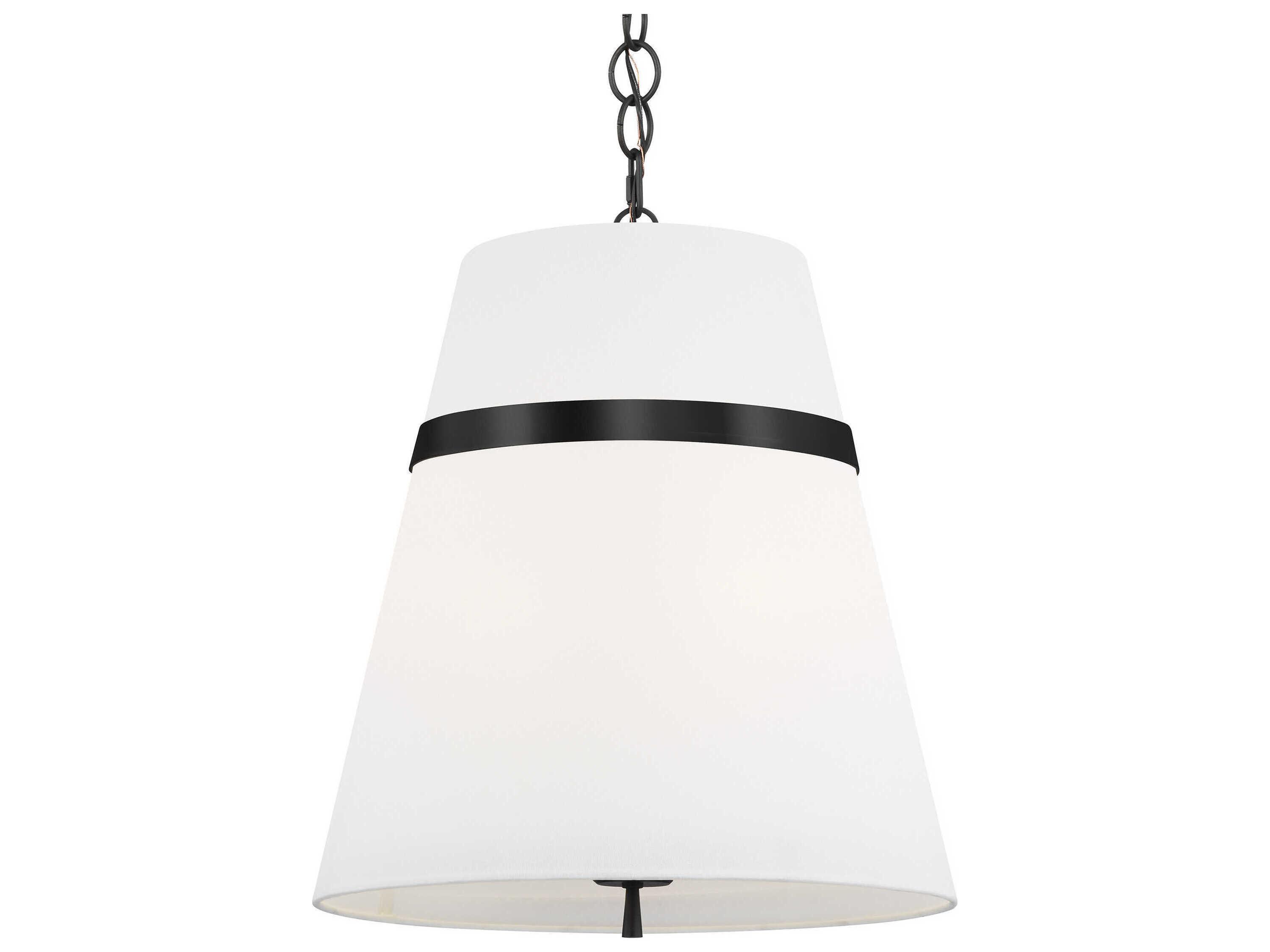 Visual Comfort Studio Cordtlandt 3-Light Aged Iron Black Pendant
