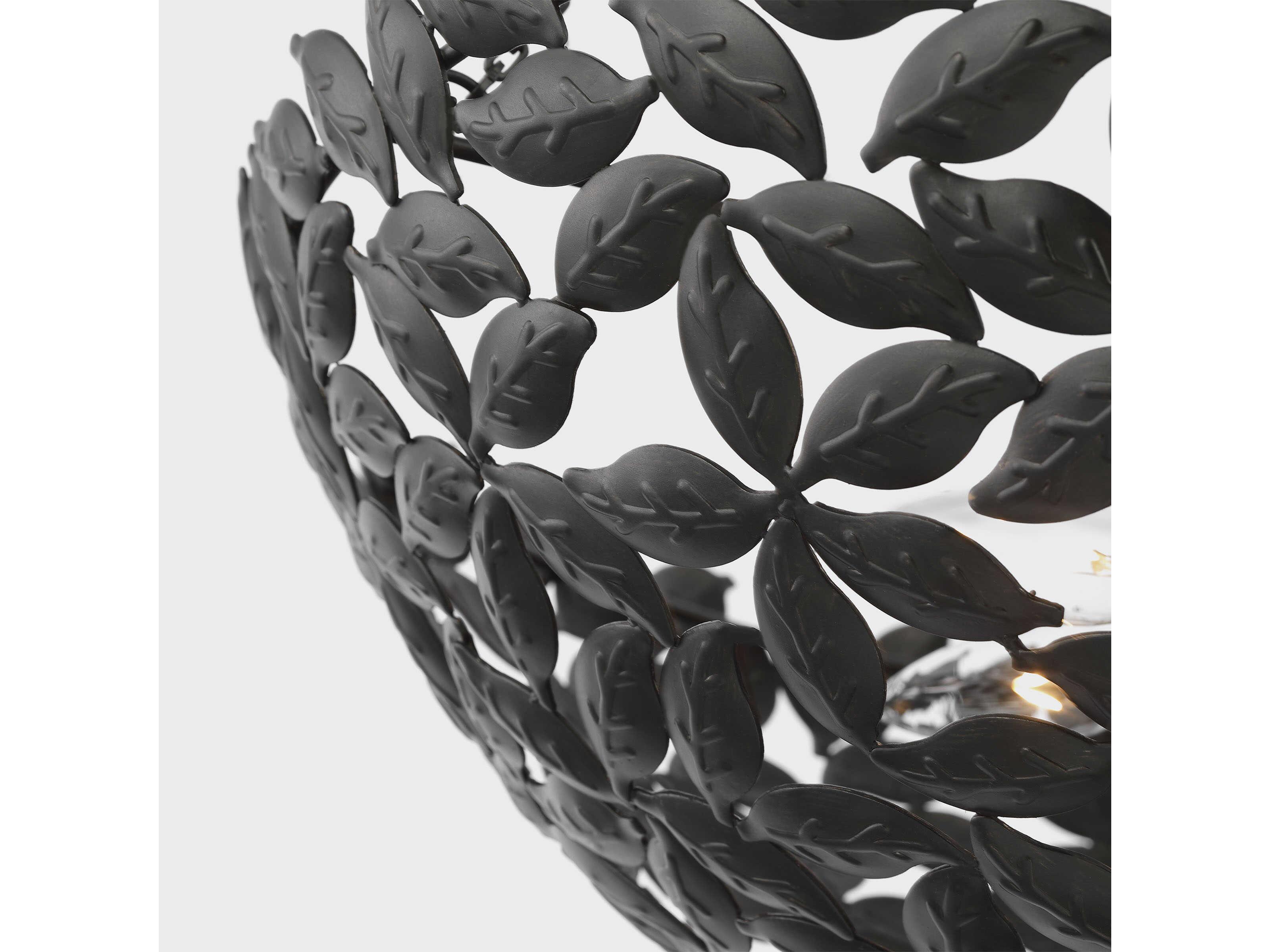 Visual Comfort Studio Kelan 6-Light Aged Iron Black Bowl Pendant