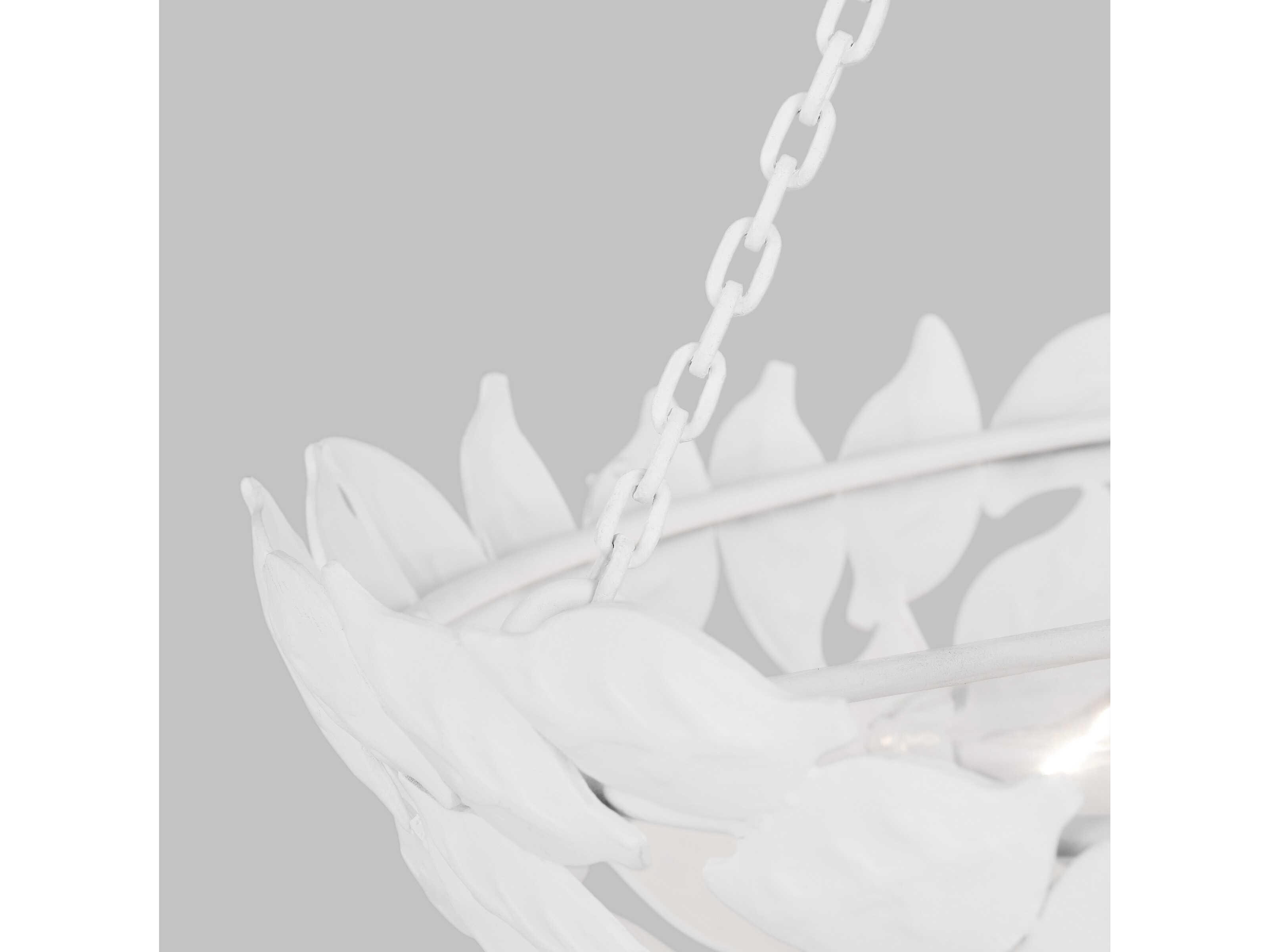 Visual Comfort Studio Kelan 3-Light Textured White Bowl Pendant