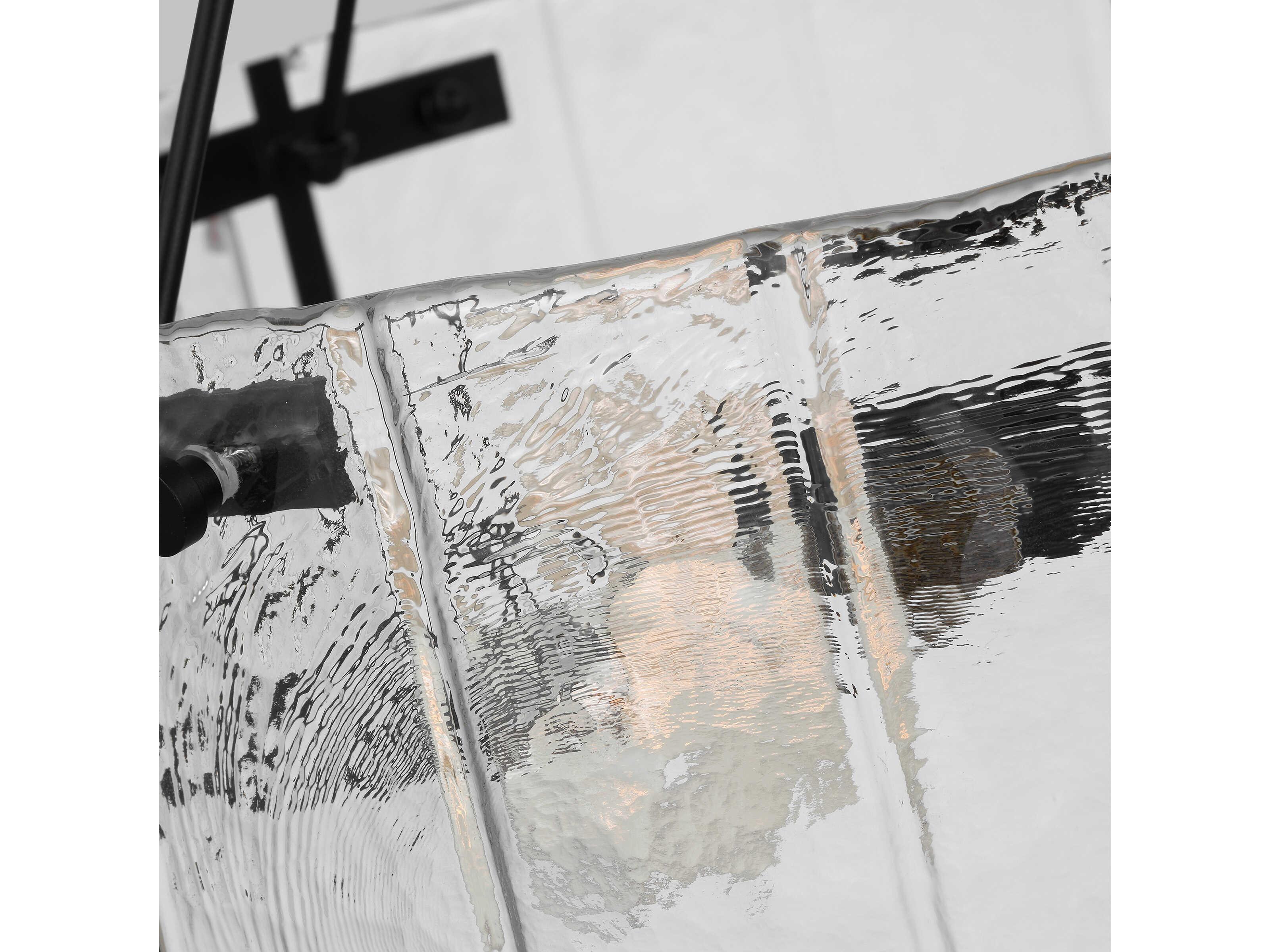 Visual Comfort Studio Calvert 4-Light Aged Iron Black Drum Chandelier