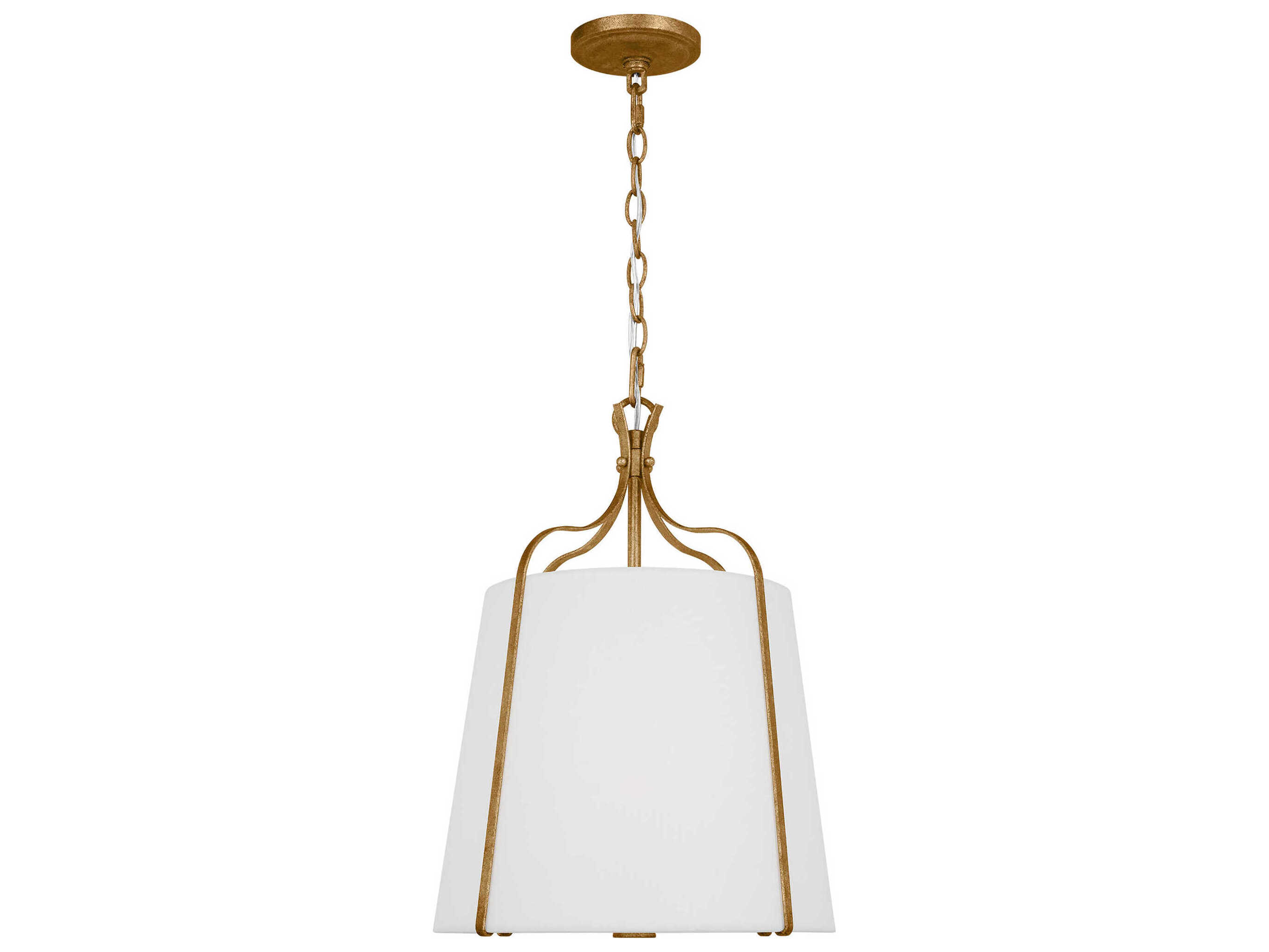 Visual Comfort Studio Leander 1-Light Antique Gild Gold Lantern Pendant