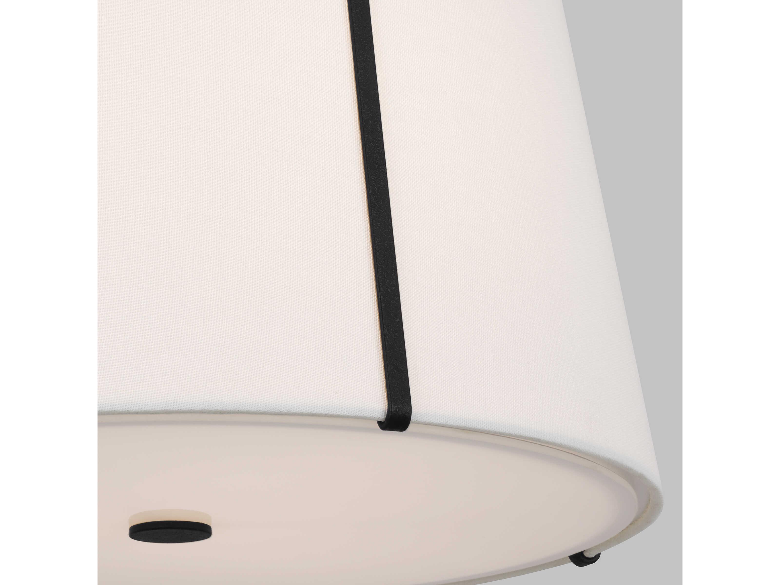 Visual Comfort Studio Leander 3-Light Smith Steel Black Lantern Pendant