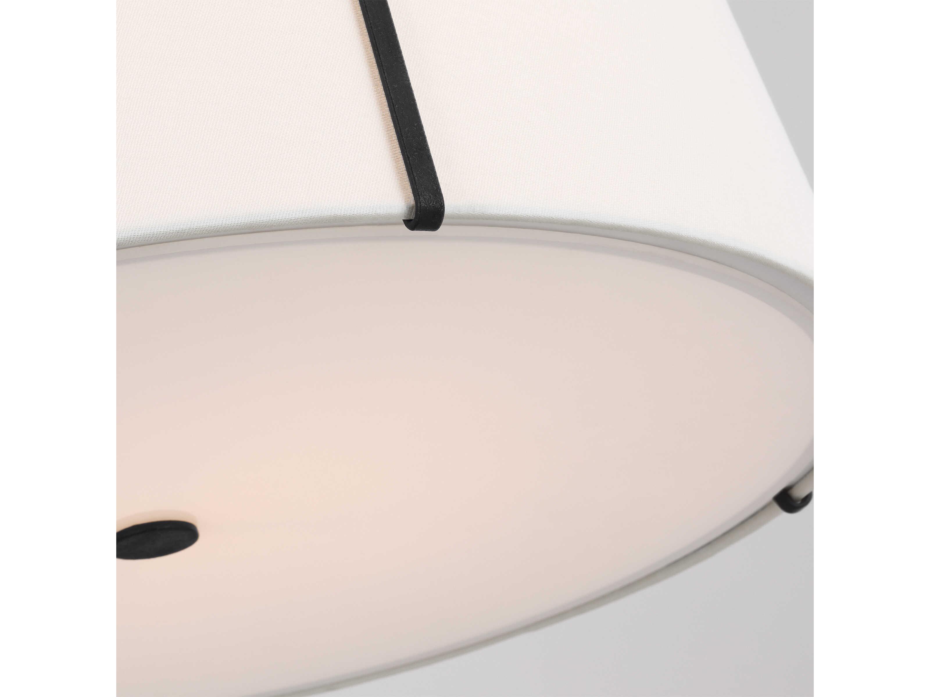 Visual Comfort Studio Leander 4-Light Smith Steel Black Lantern Pendant