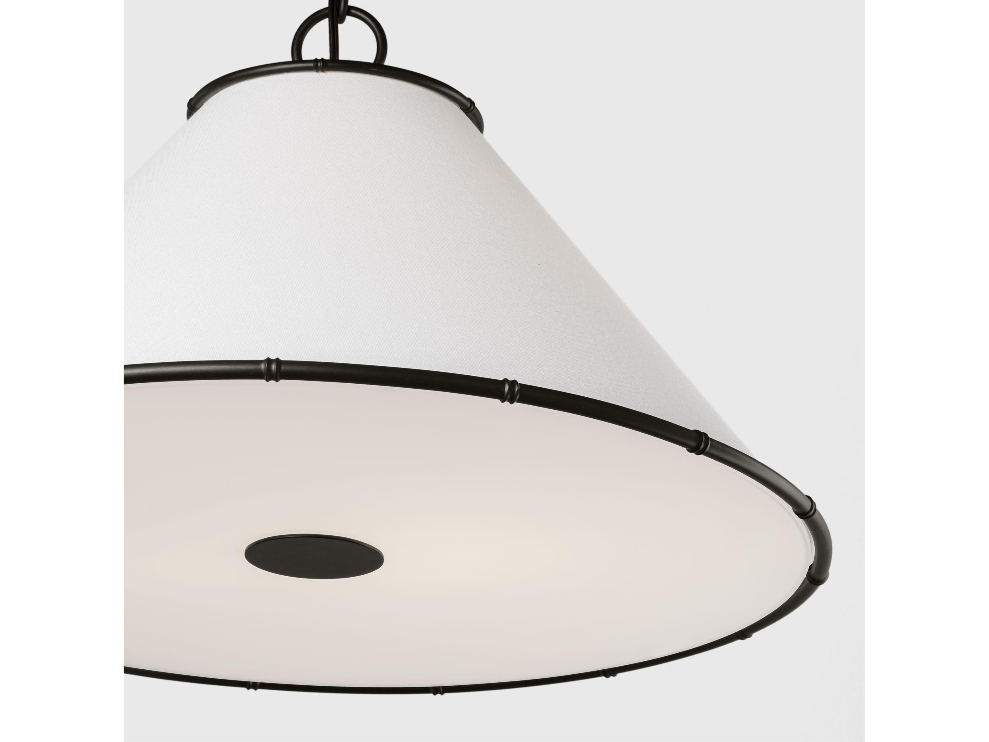 Visual Comfort Studio Aldric 2-Light Aged Iron Black Pendant