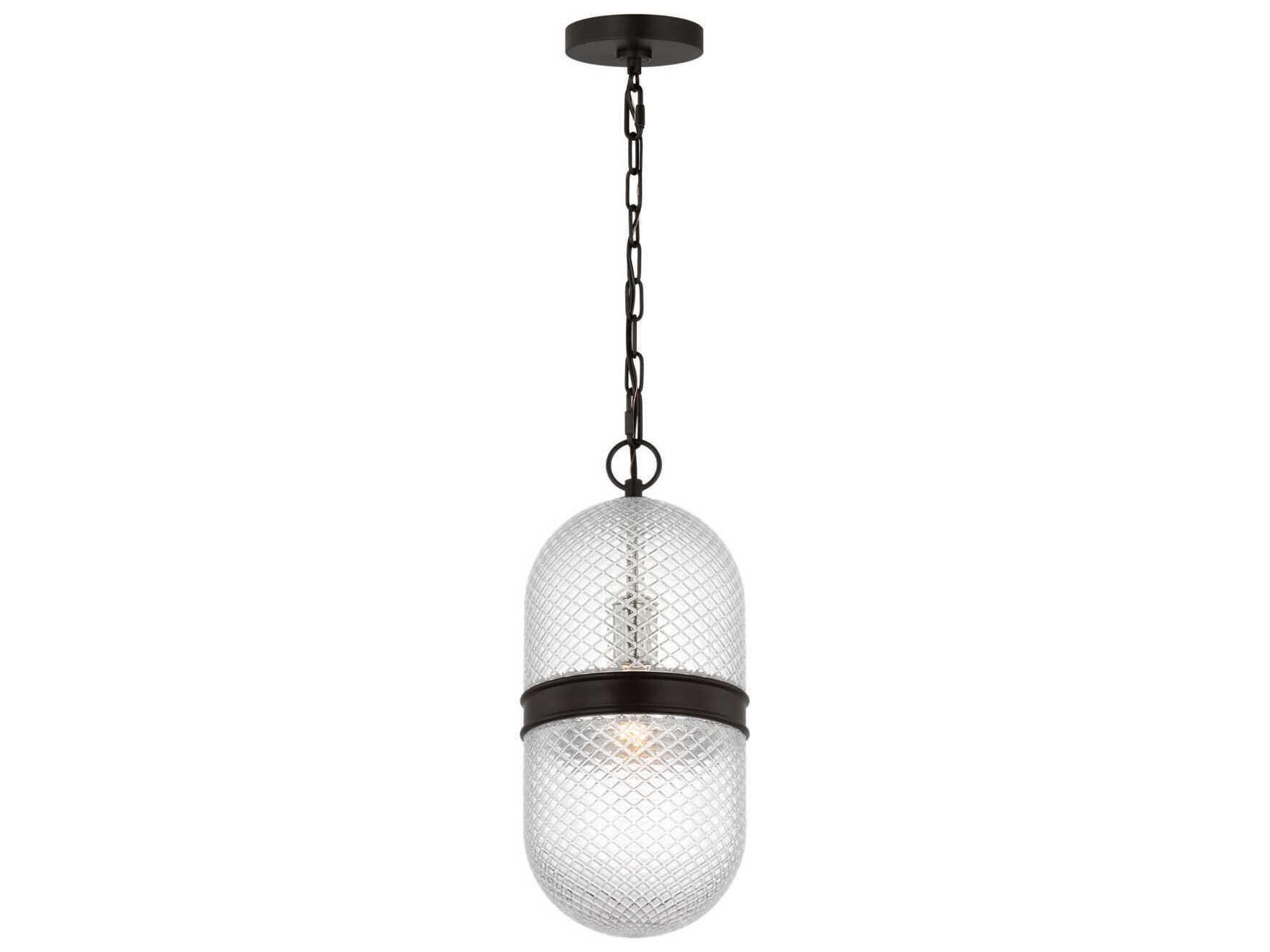 Visual Comfort Studio Lucinda 1-Light Aged Iron Black Mini Pendant