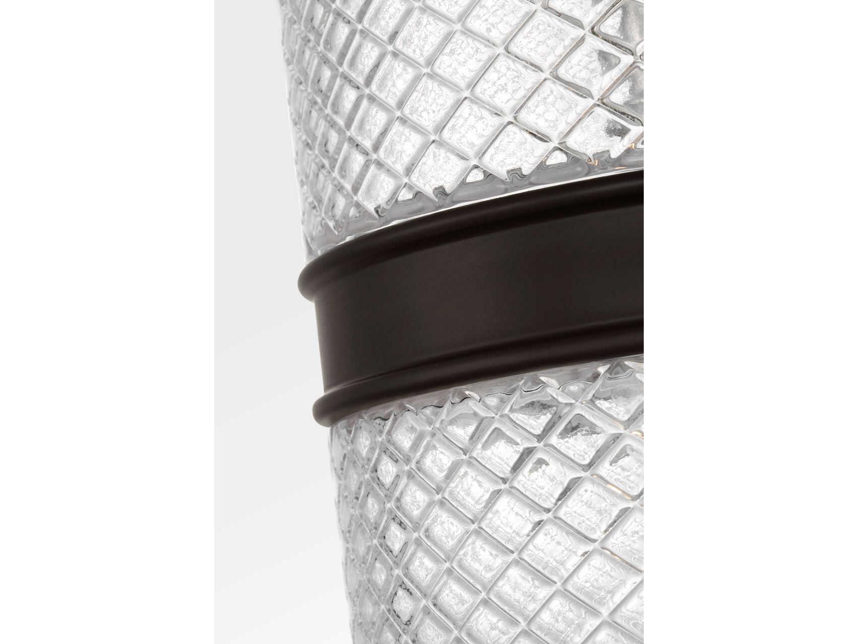 Visual Comfort Studio Lucinda 1-Light Aged Iron Black Mini Pendant