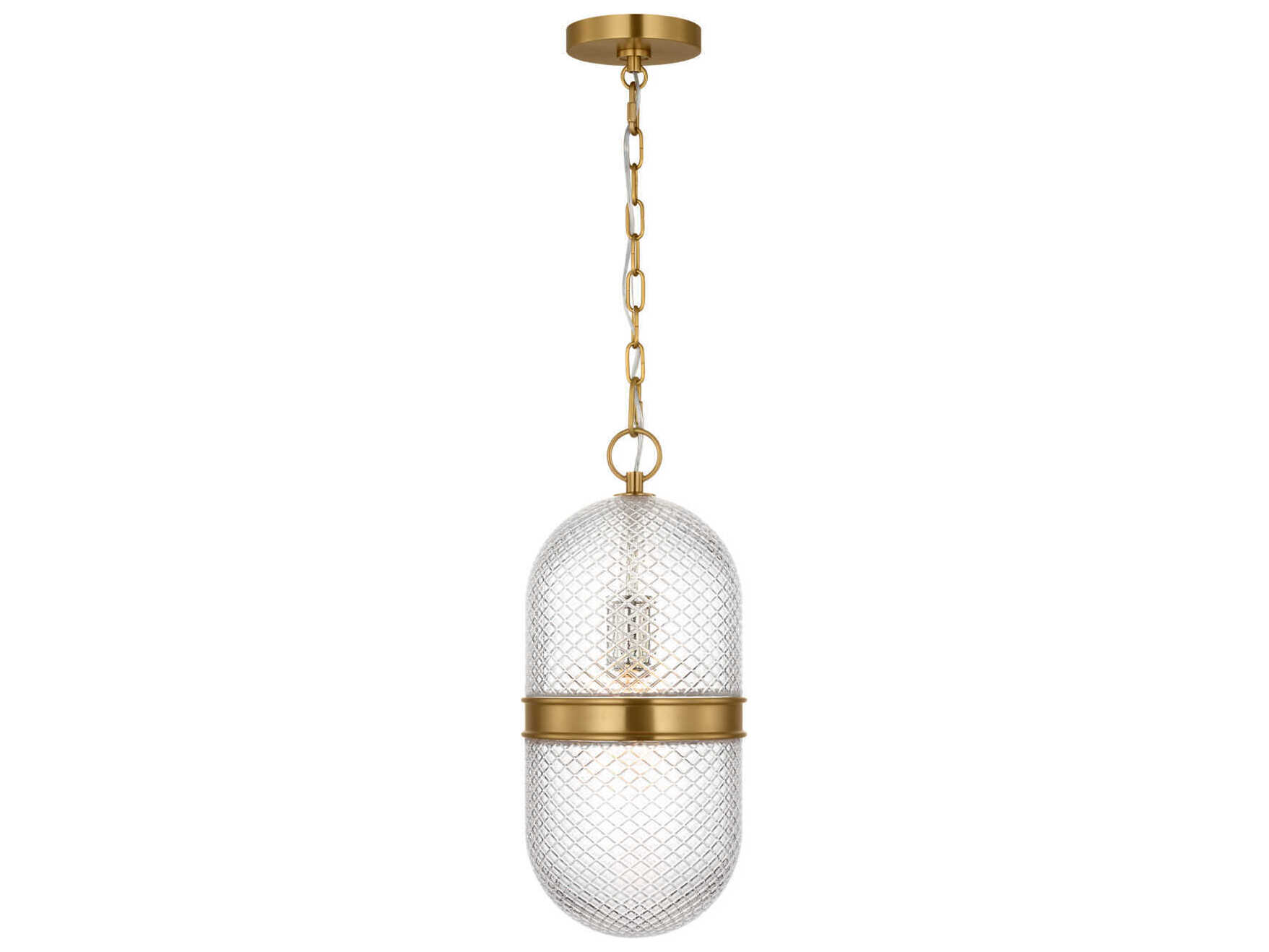 Visual Comfort Studio Lucinda 1-Light Burnished Brass Mini Pendant