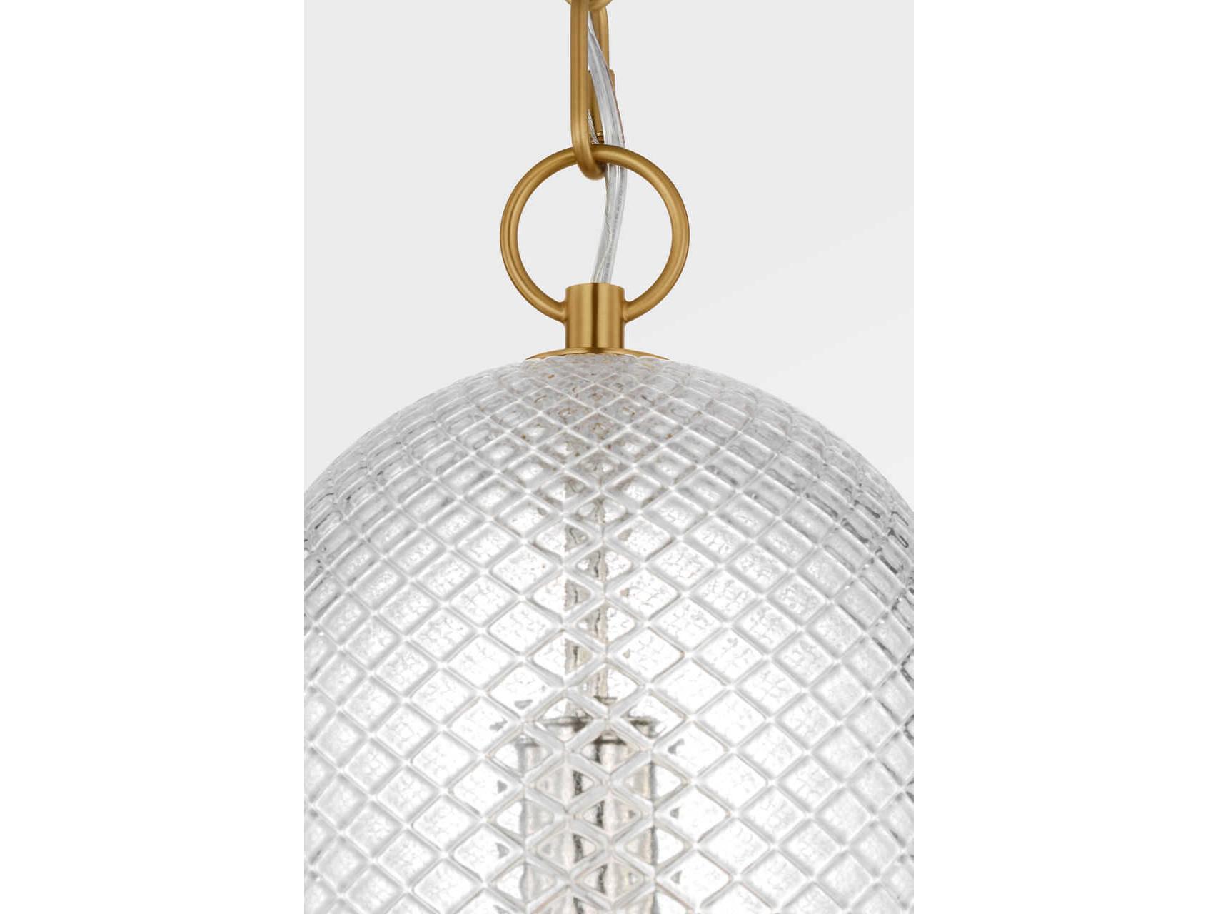 Visual Comfort Studio Lucinda 1-Light Burnished Brass Mini Pendant