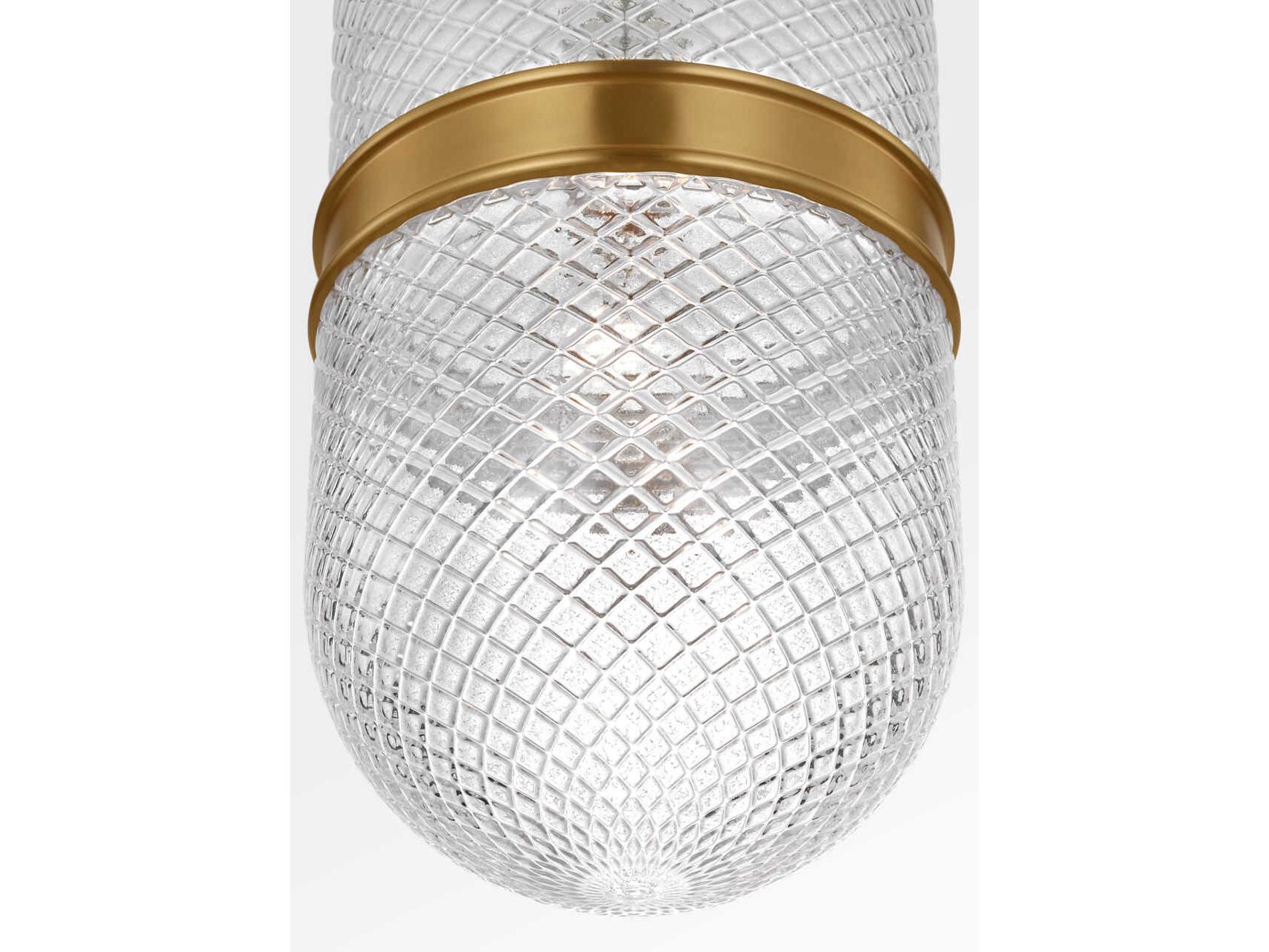 Visual Comfort Studio Lucinda 1-Light Burnished Brass Mini Pendant