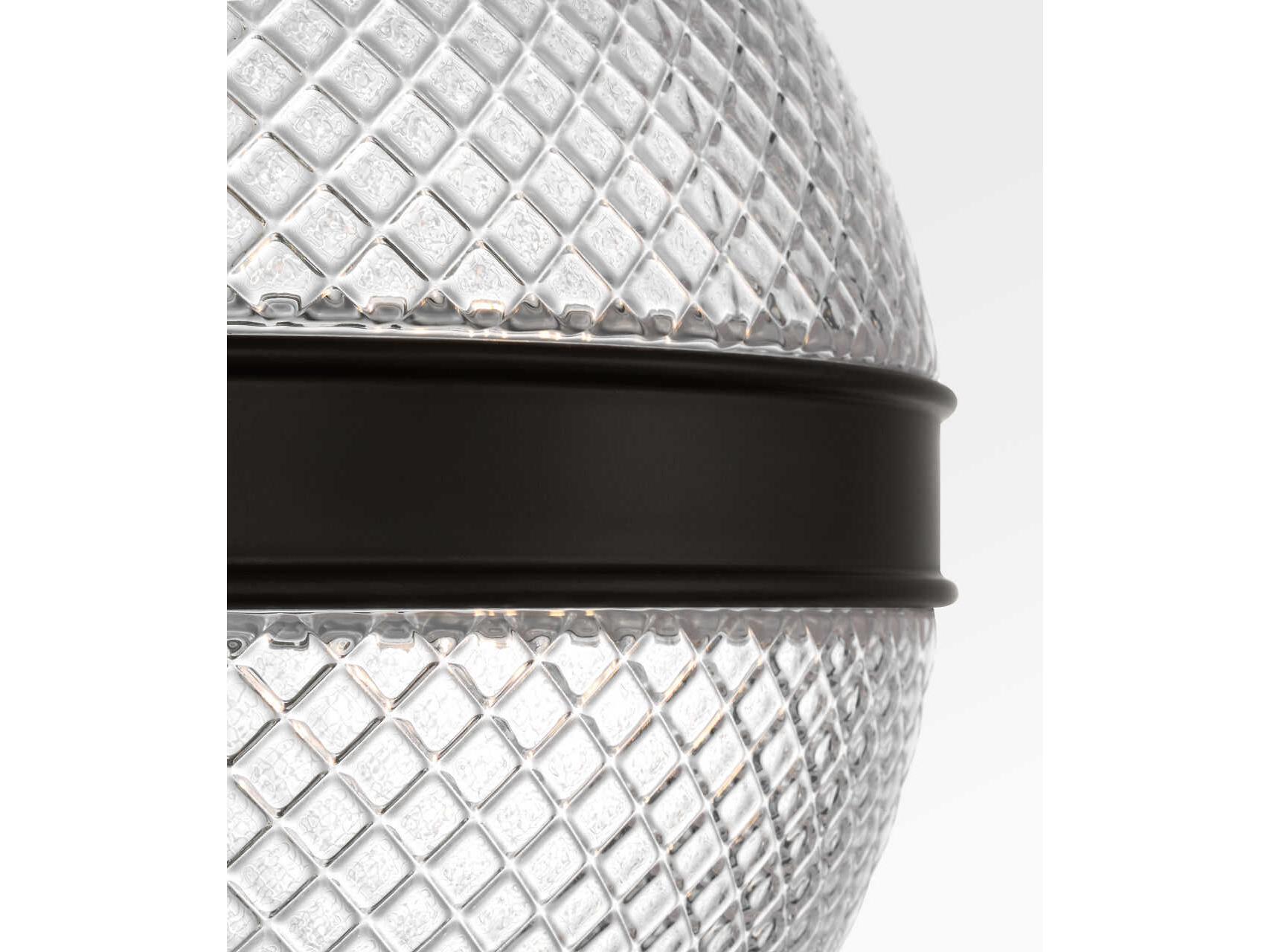 Visual Comfort Studio Lucinda 3-Light Aged Iron Black Globe Pendant