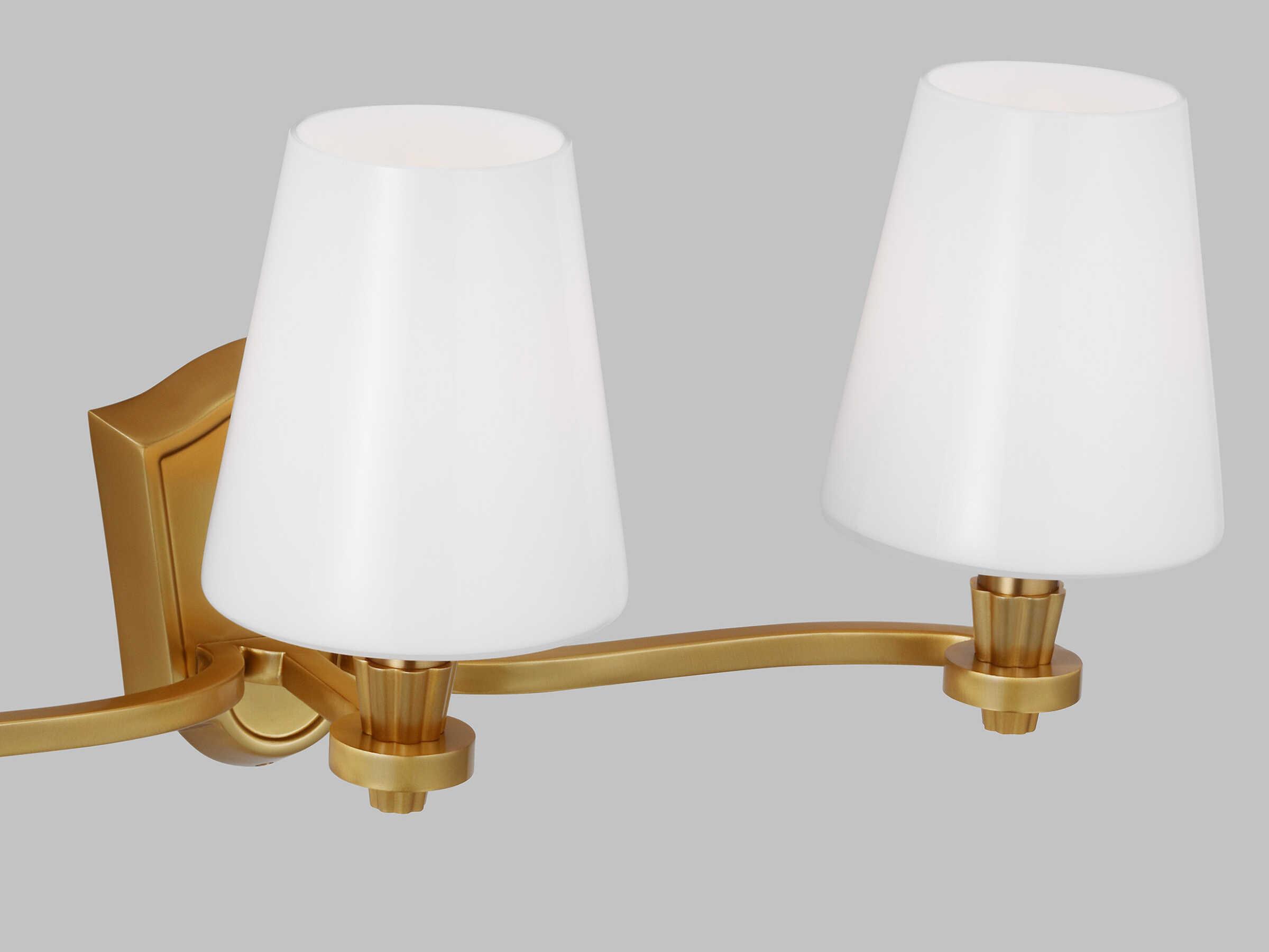 Visual Comfort Studio Paisley 3-Light Burnished Brass Vanity Light
