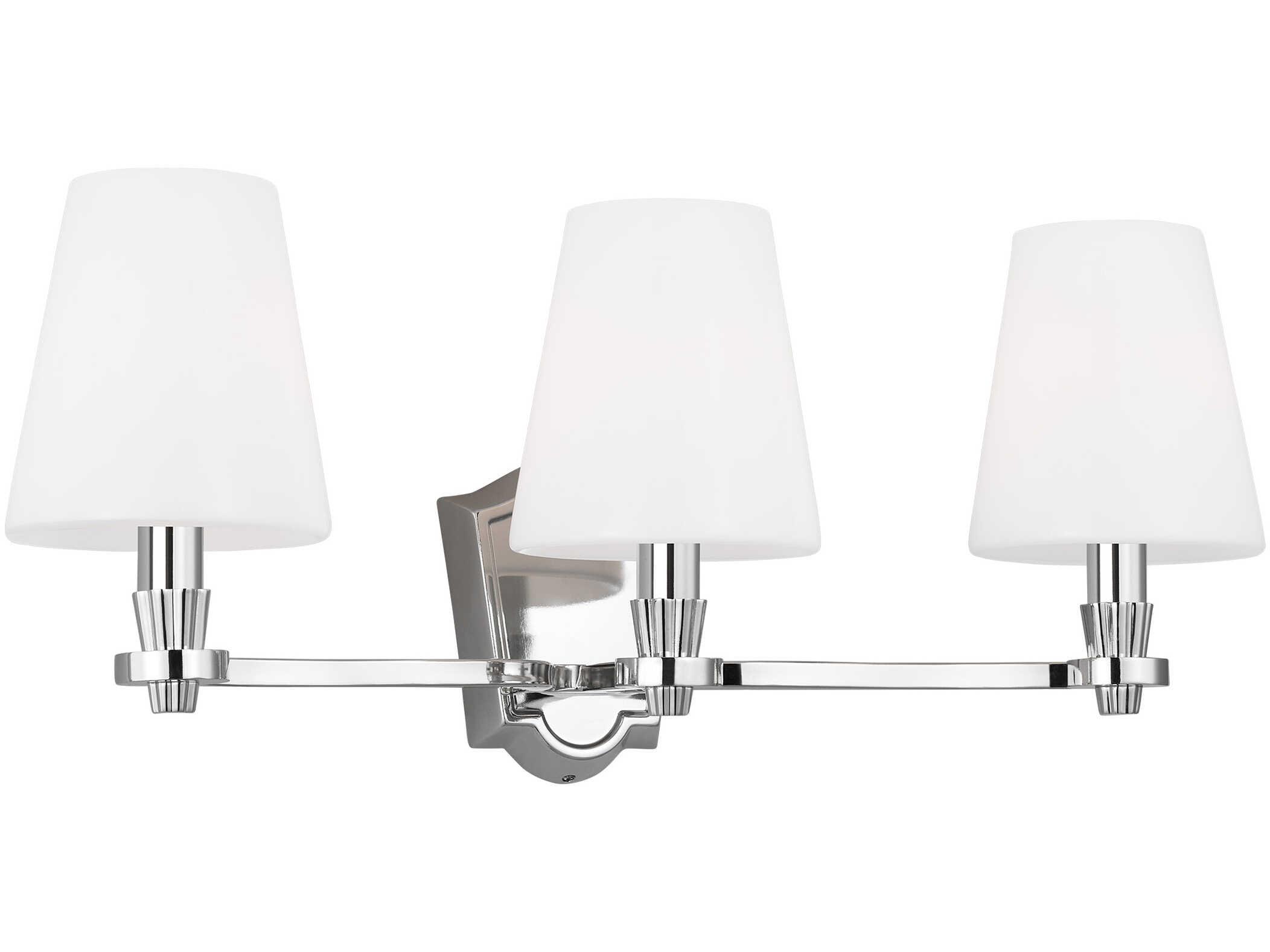 Visual Comfort Studio Paisley 3-Light Polished Nickel Vanity Light