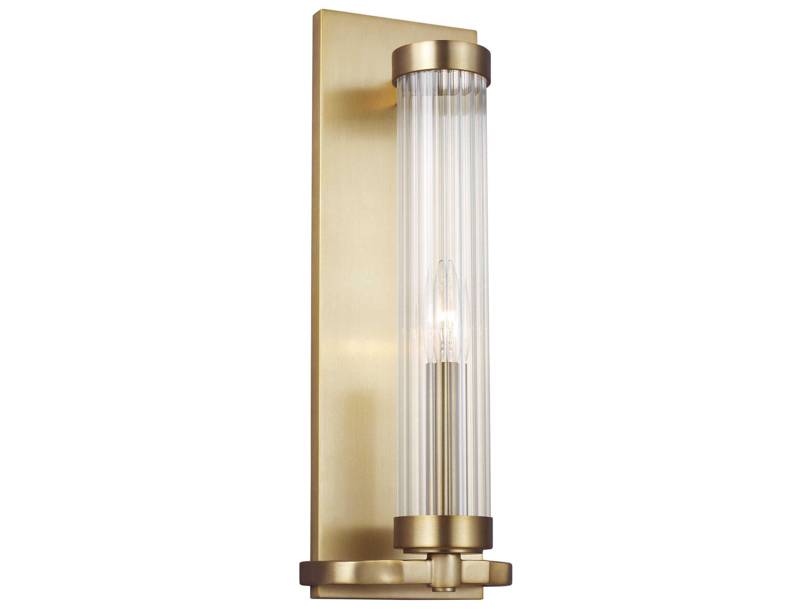 Visual Comfort Studio Demi 1-Light Burnished Brass Wall Sconce