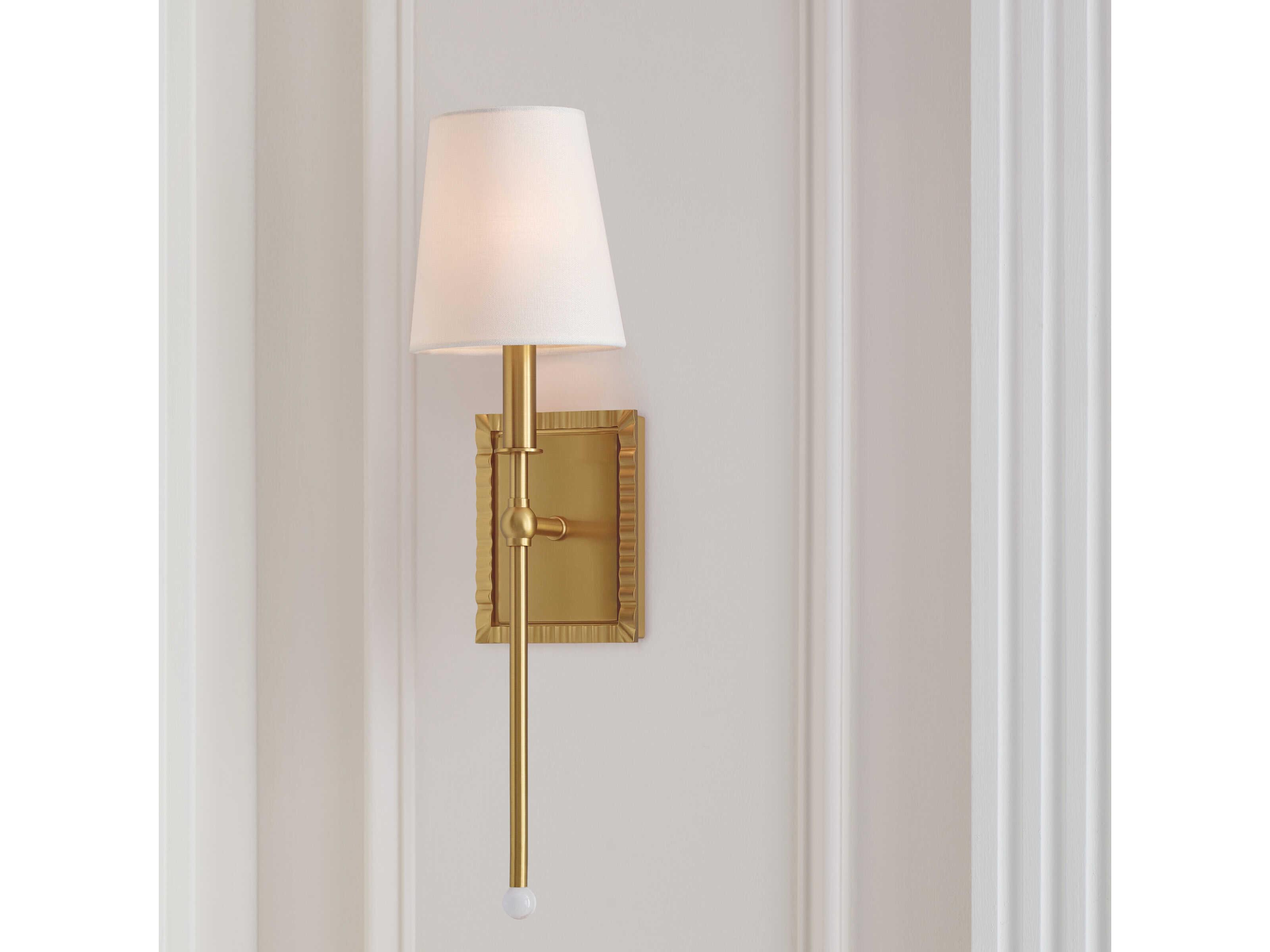 Visual Comfort Studio Baxley 1-Light Burnished Brass Wall Sconce