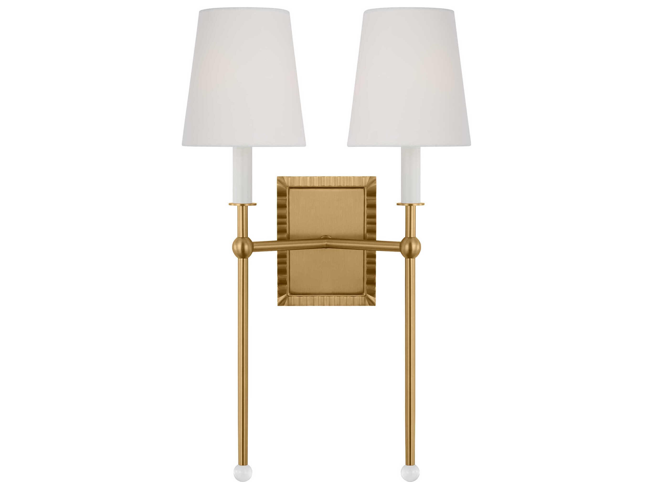 Visual Comfort Studio Baxley 2-Light Burnished Brass Wall Sconce