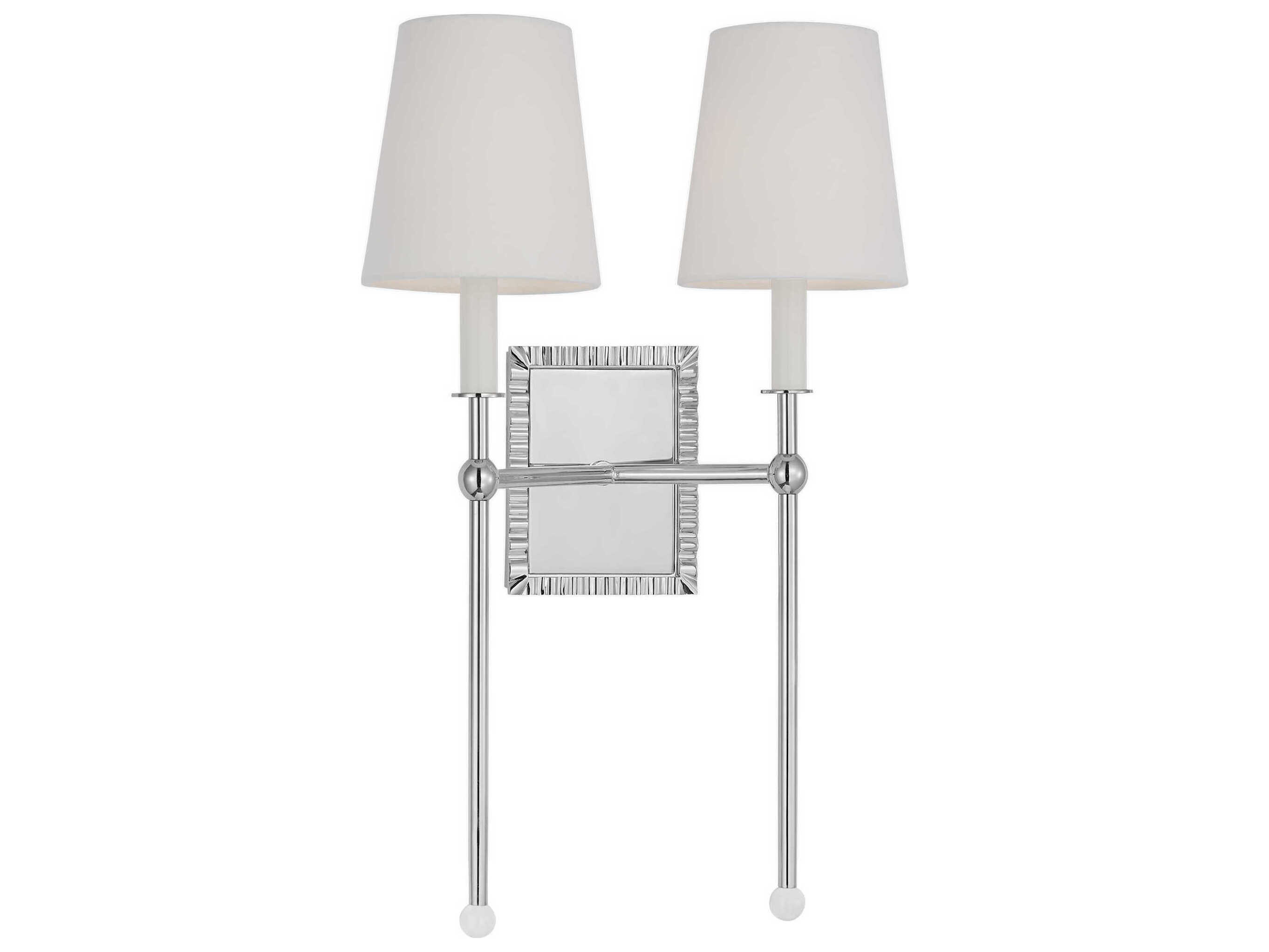 Visual Comfort Studio Baxley 2-Light Polished Nickel Wall Sconce