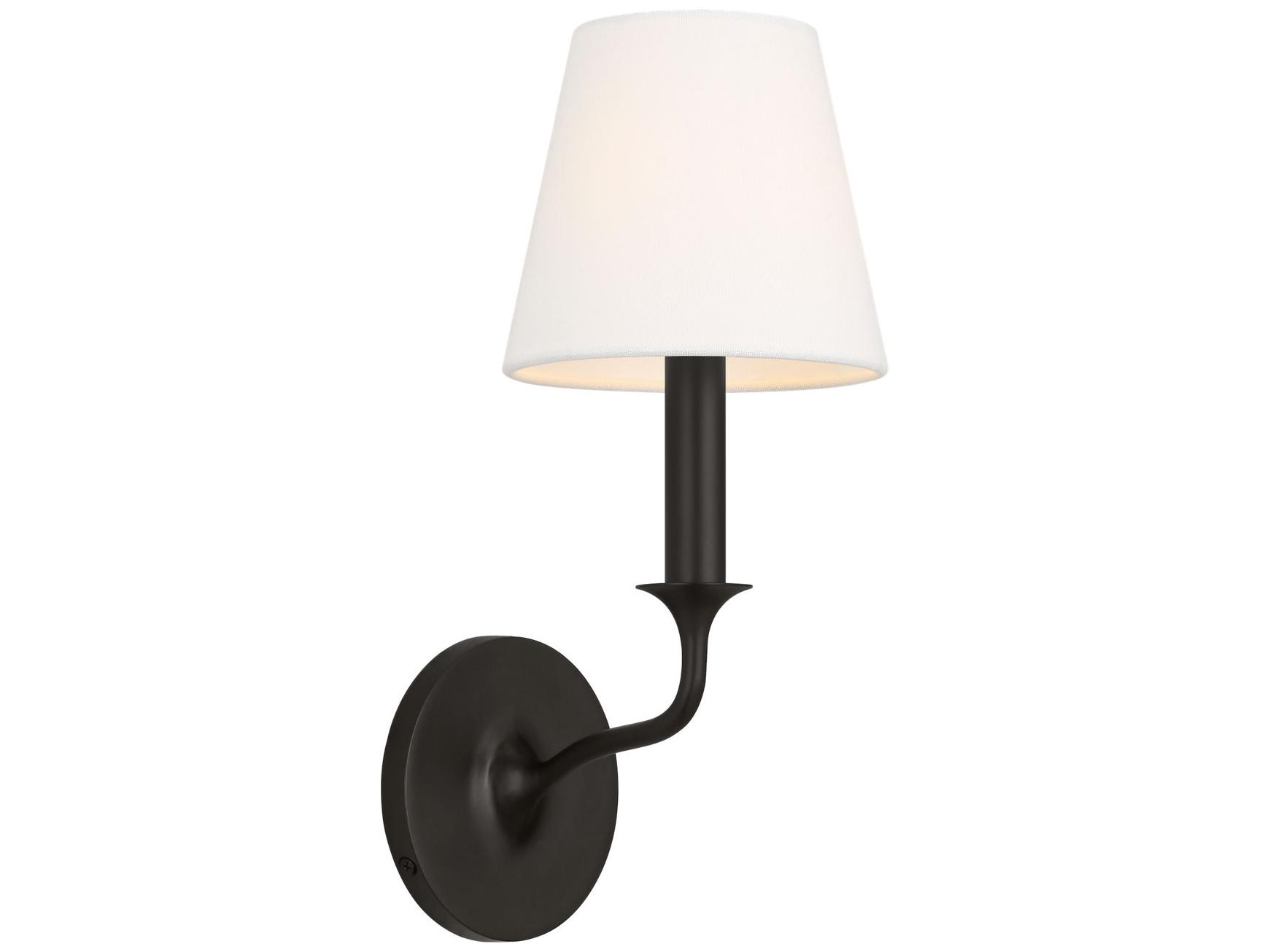 Visual Comfort Studio Chatsworth 1-Light Aged Iron Black Wall Sconce