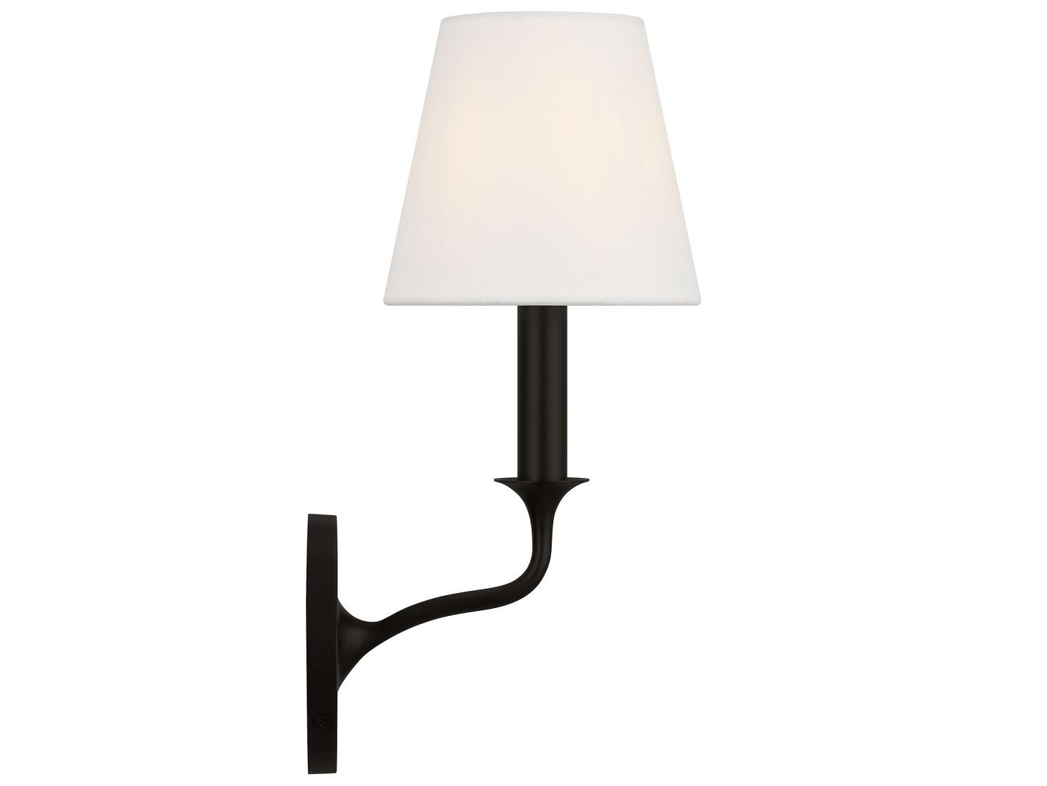 Visual Comfort Studio Chatsworth 1-Light Aged Iron Black Wall Sconce