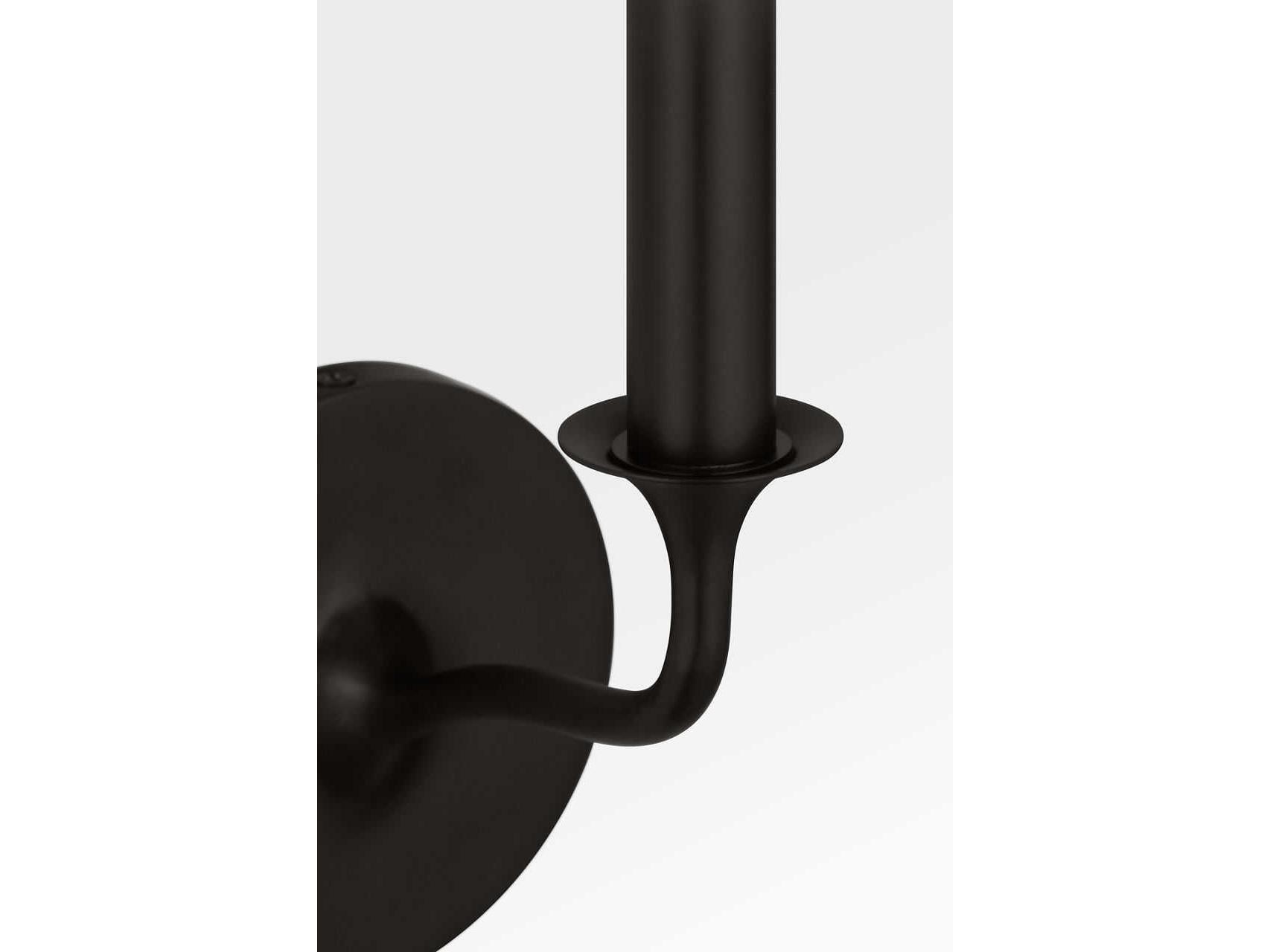 Visual Comfort Studio Chatsworth 1-Light Aged Iron Black Wall Sconce