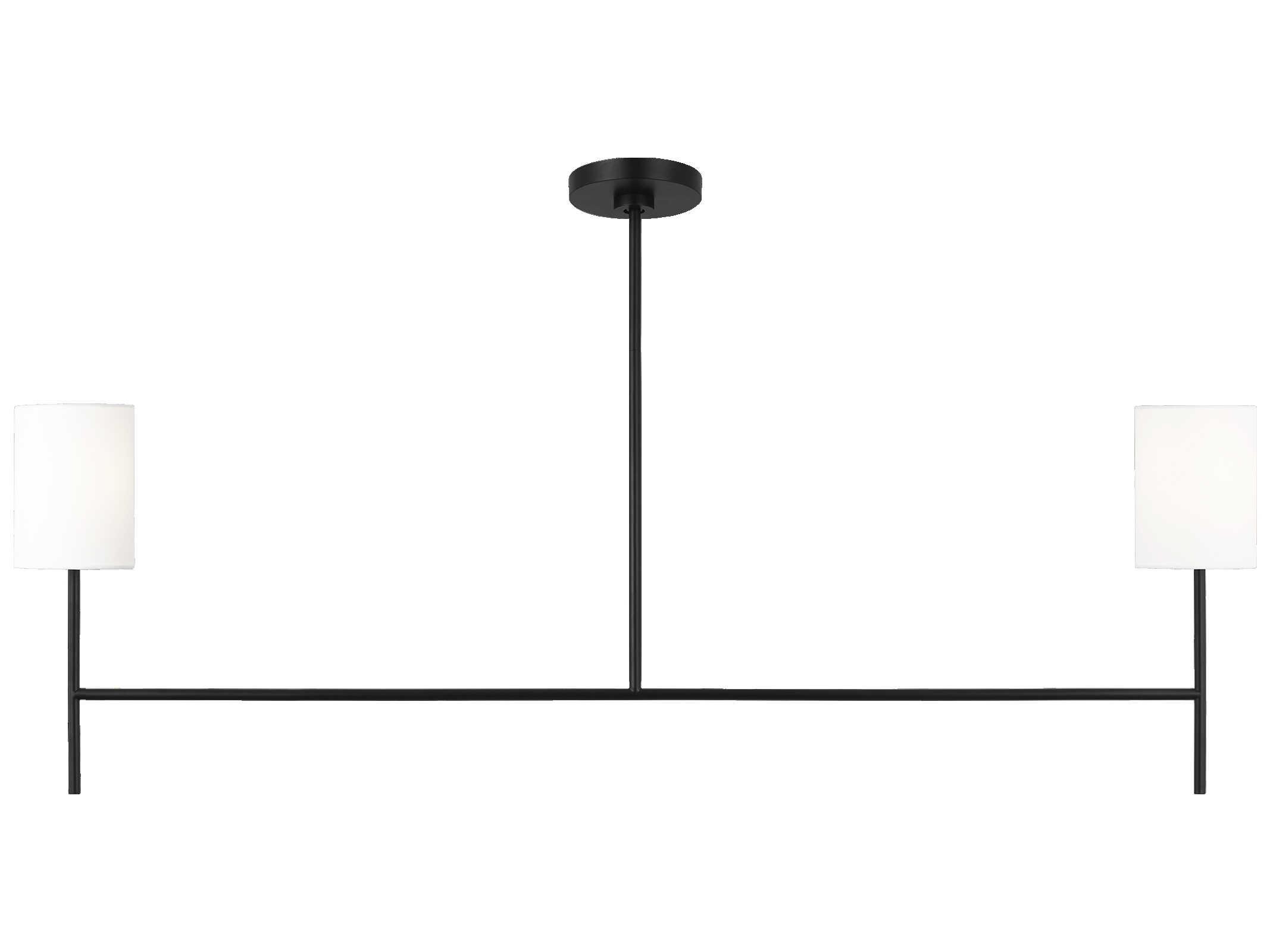 Visual Comfort Studio Key 2-Light Midnight Black Linear Island Pendant