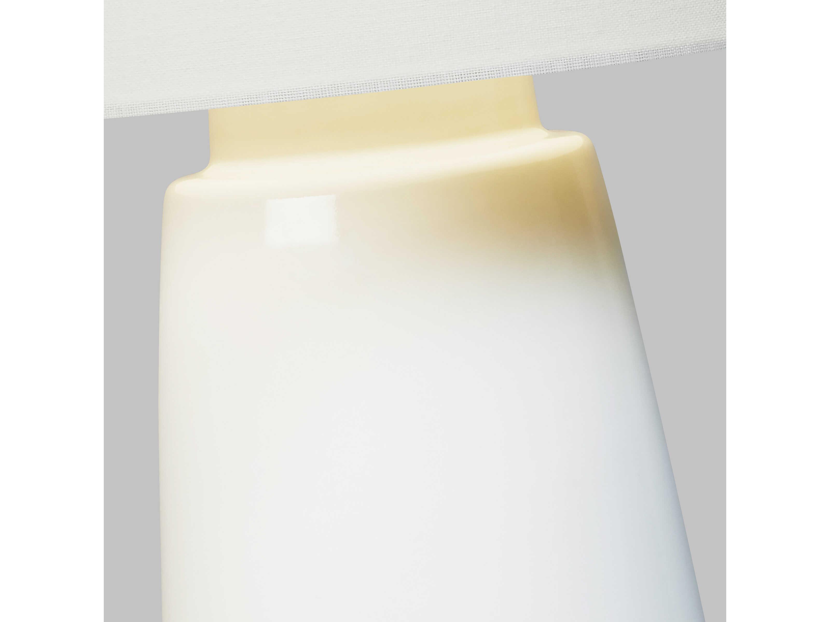 Visual Comfort Studio Vessel New White Linen Fabric Table Lamp