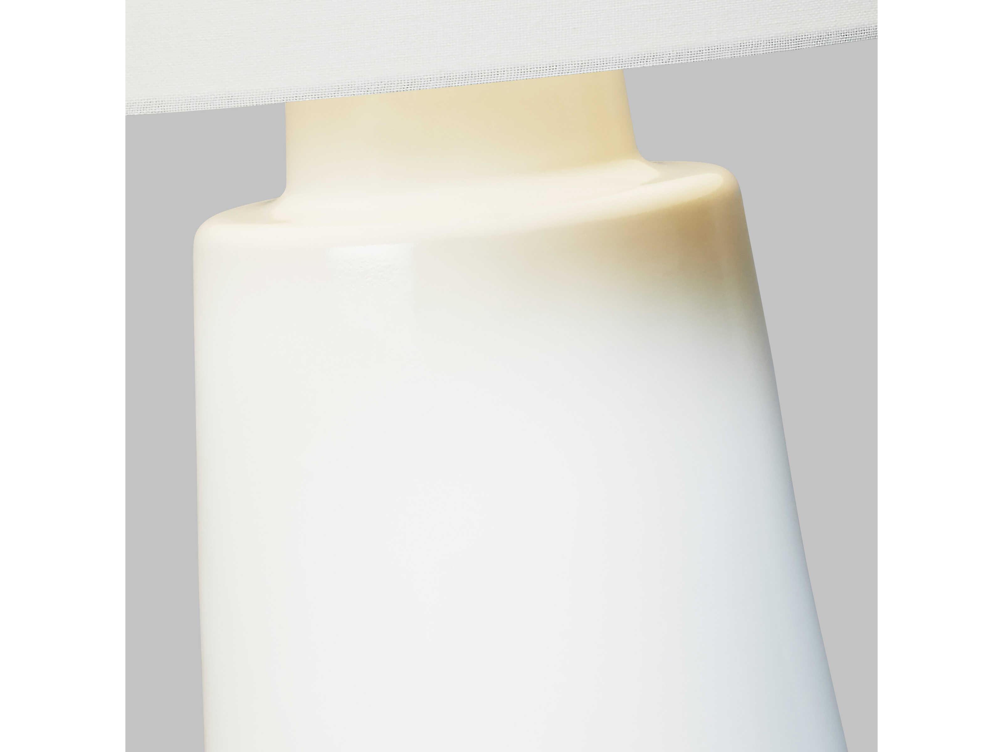 Visual Comfort Studio Vessel New White Linen Fabric Buffet Lamp