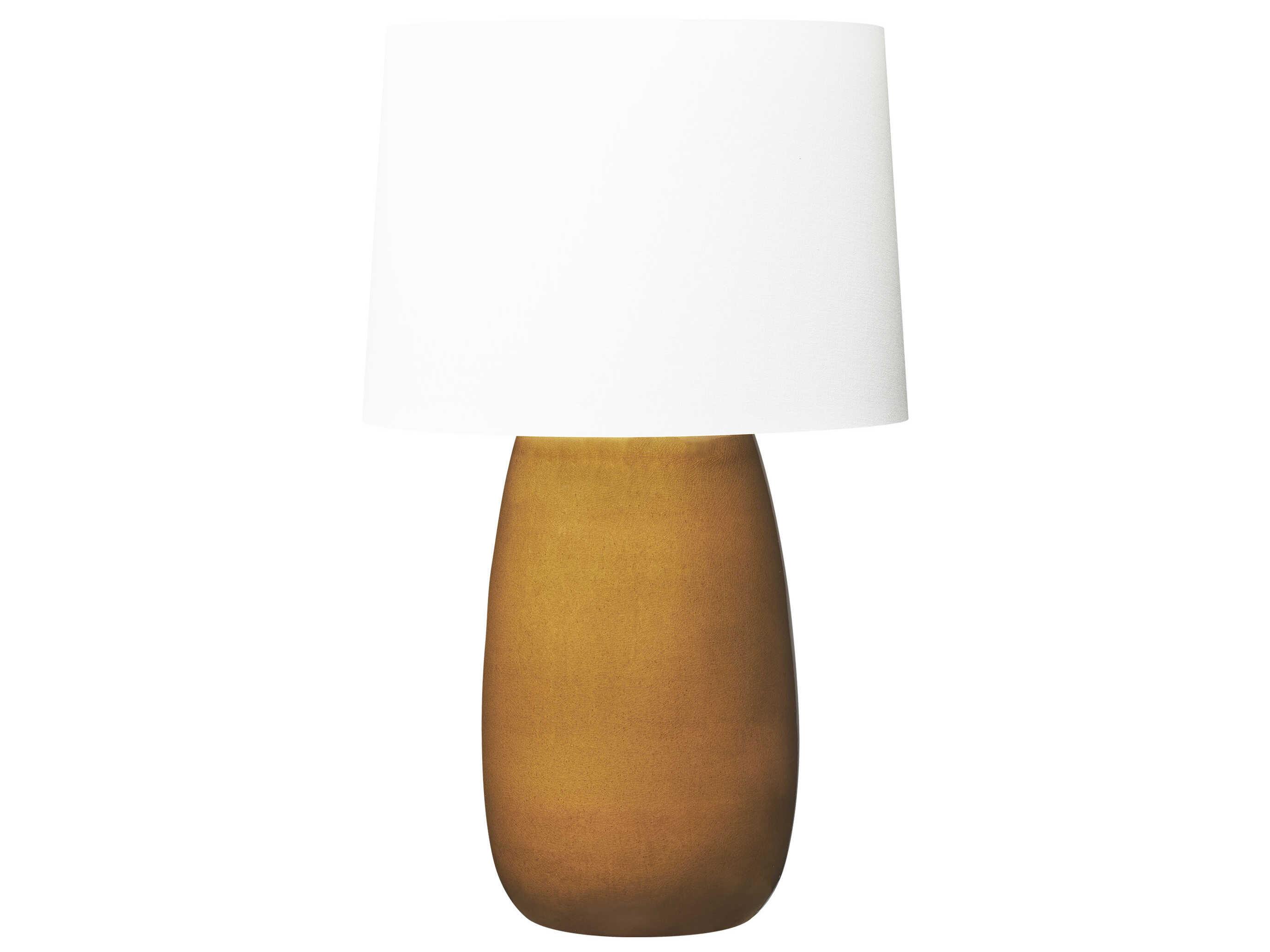Visual Comfort Studio Roma Olive White Linen Fabric Brown Buffet Lamp