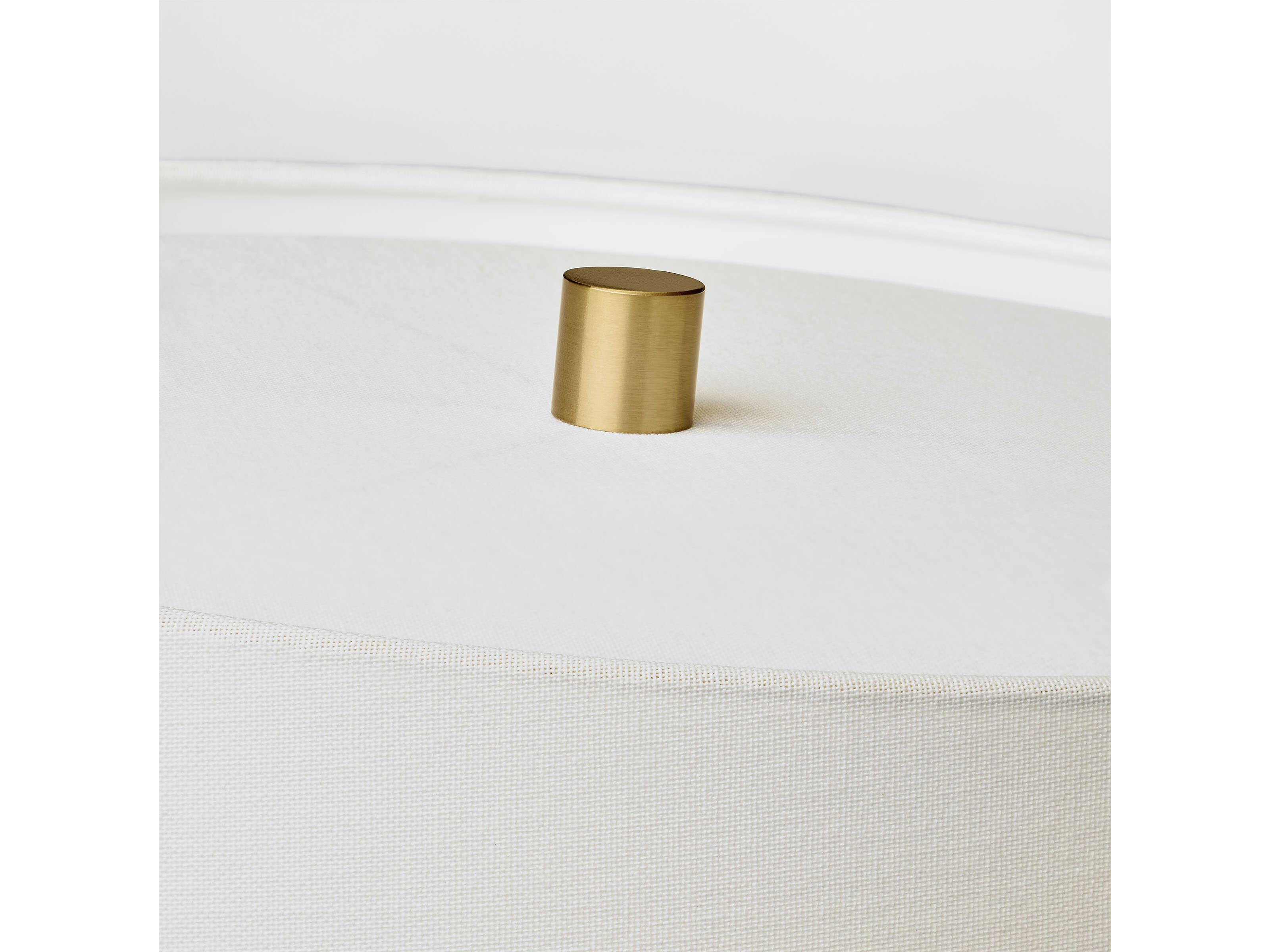 Visual Comfort Studio Roma Olive White Linen Fabric Brown Buffet Lamp