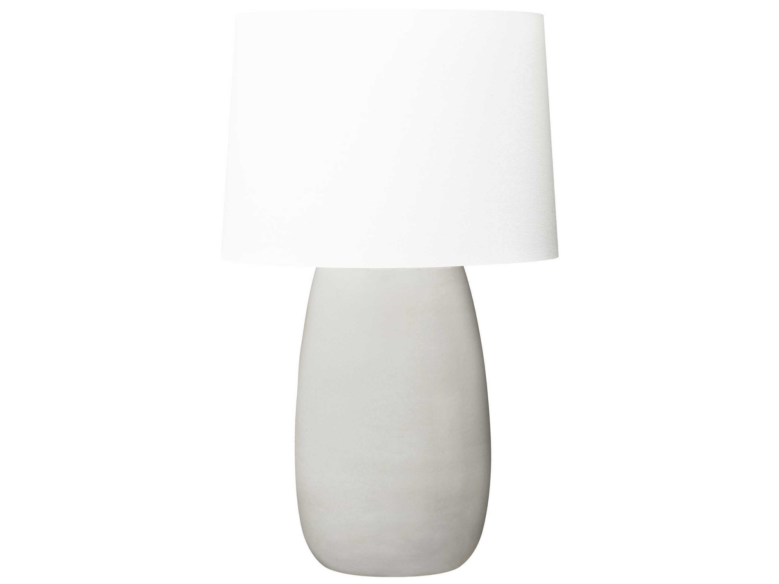 Visual Comfort Studio Roma Shellish Grey White Linen Fabric Buffet Lamp