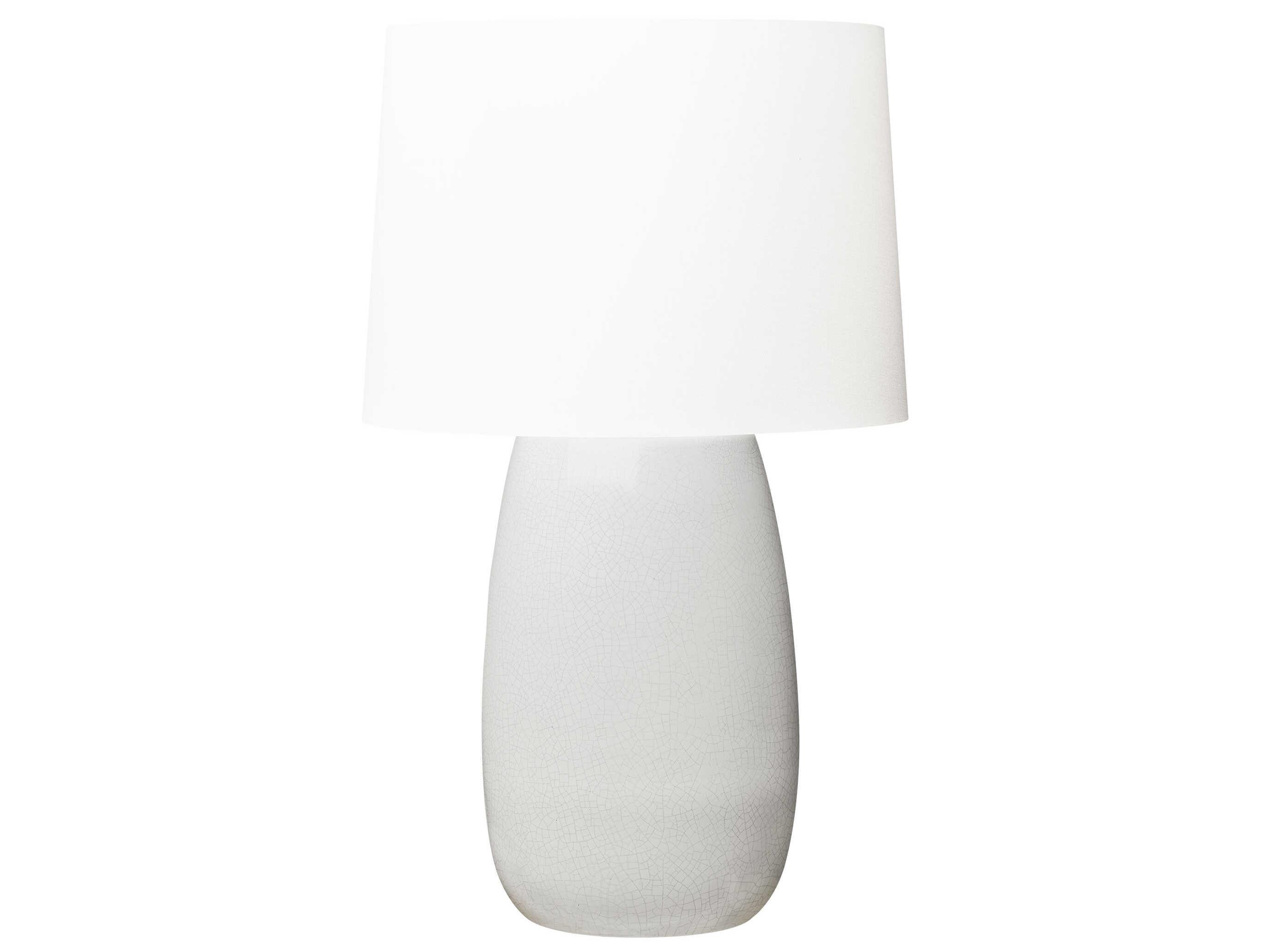 Visual Comfort Studio Roma White Crackle Linen Fabric Buffet Lamp