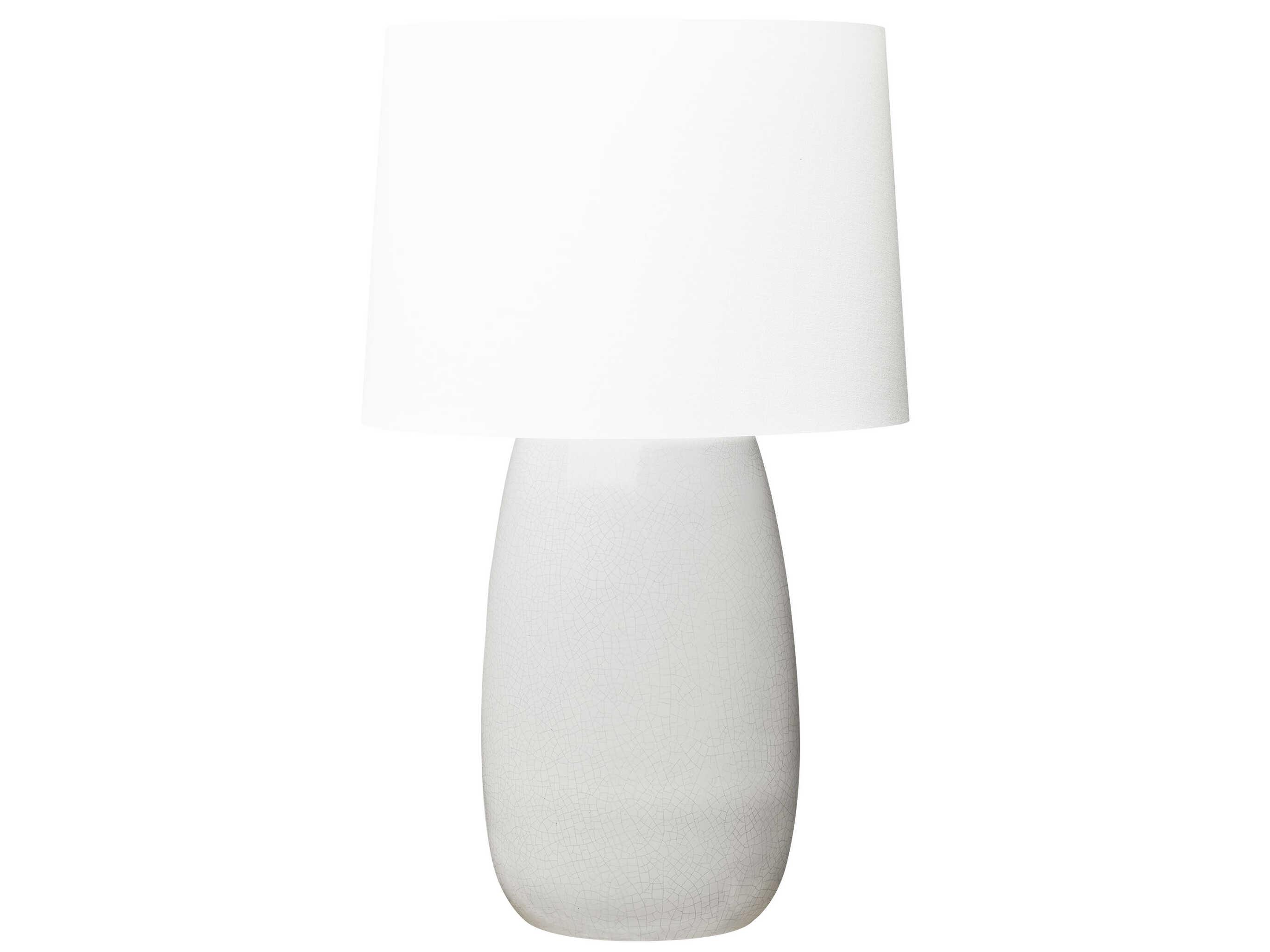Visual Comfort Studio Roma White Crackle Linen Fabric Buffet Lamp