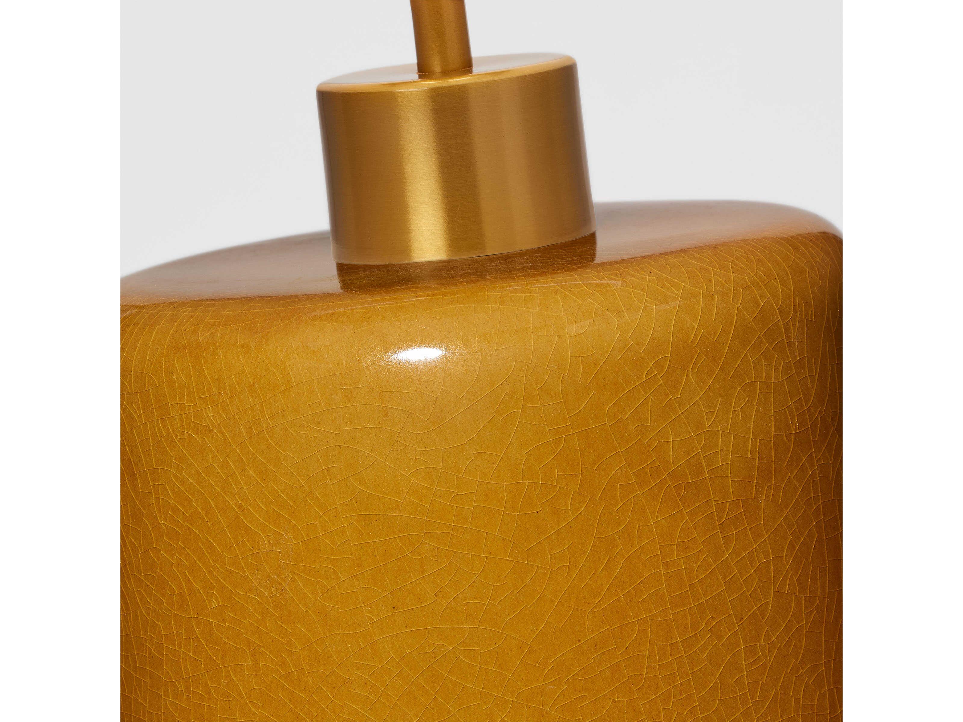 Visual Comfort Studio Shanghai Olive White Linen Yellow Buffet Lamp